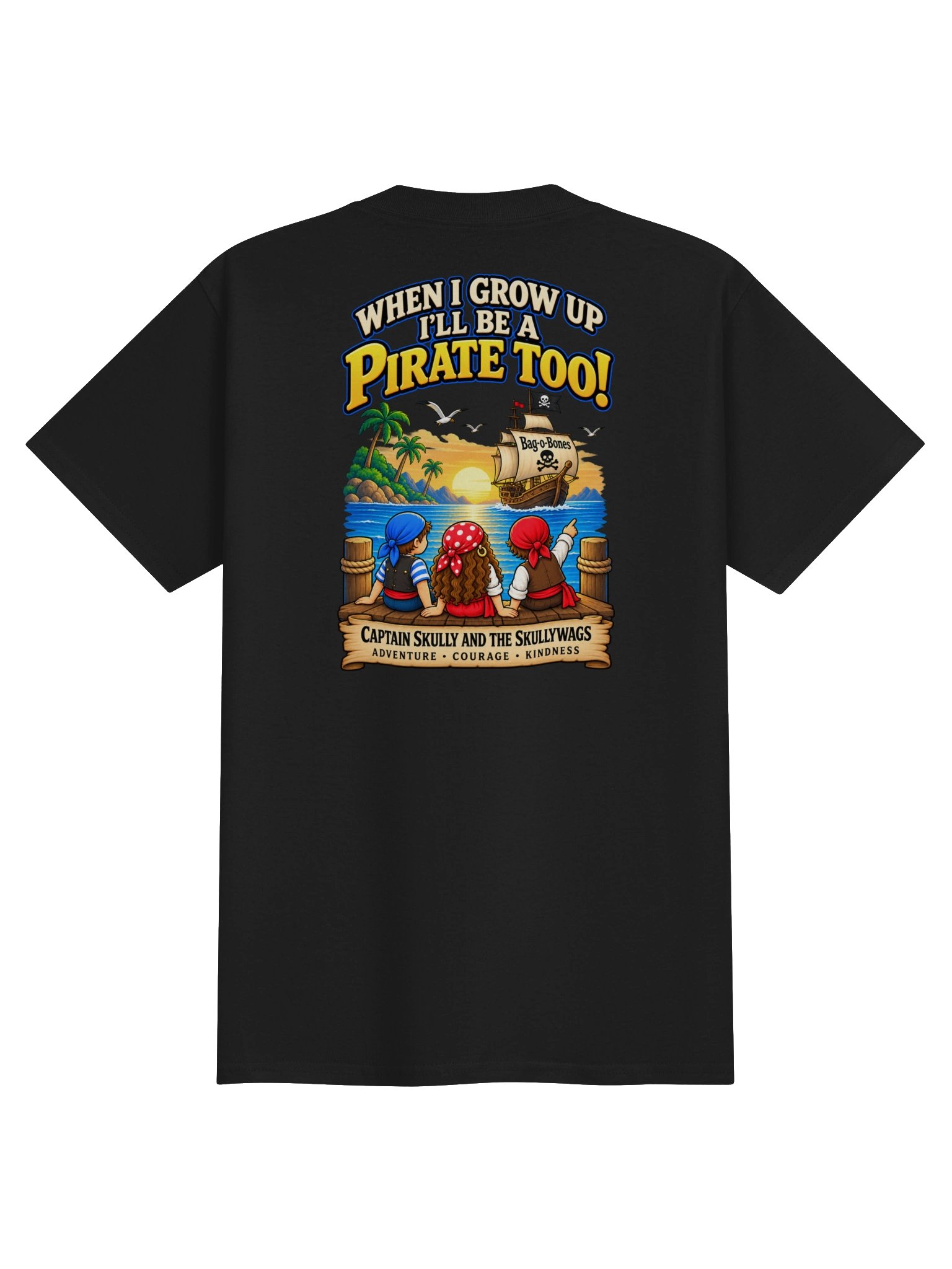 When I Grow Up, I'll Be A Pirate Too! — Youth Crew Tee product image (2)
