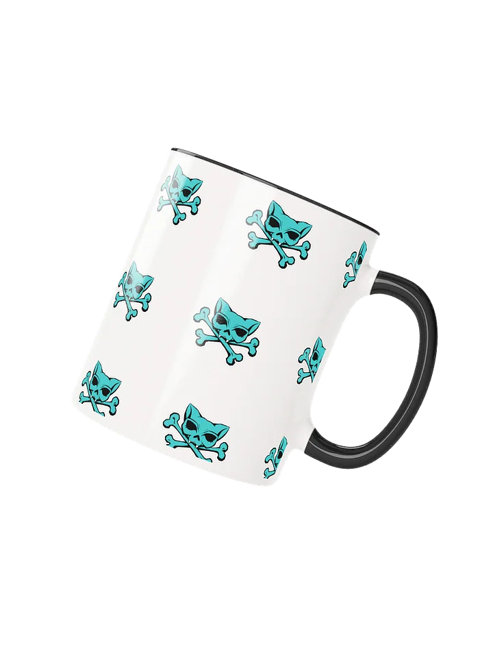 Turquoise Kat Skull Colorful Mug product image (6)
