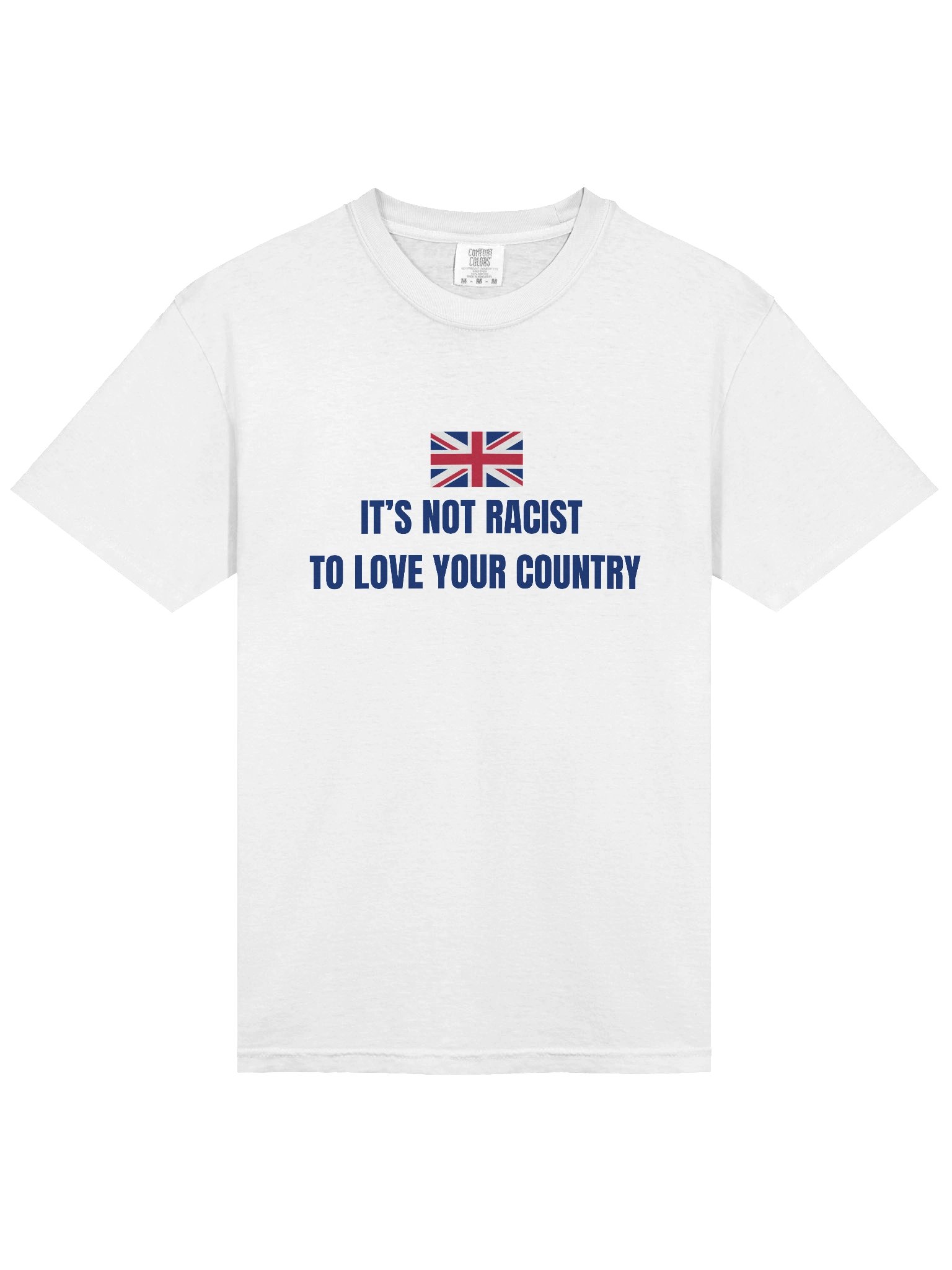 “It’s Not Racist to Love Your Country” White Patriot Tee product image (3)