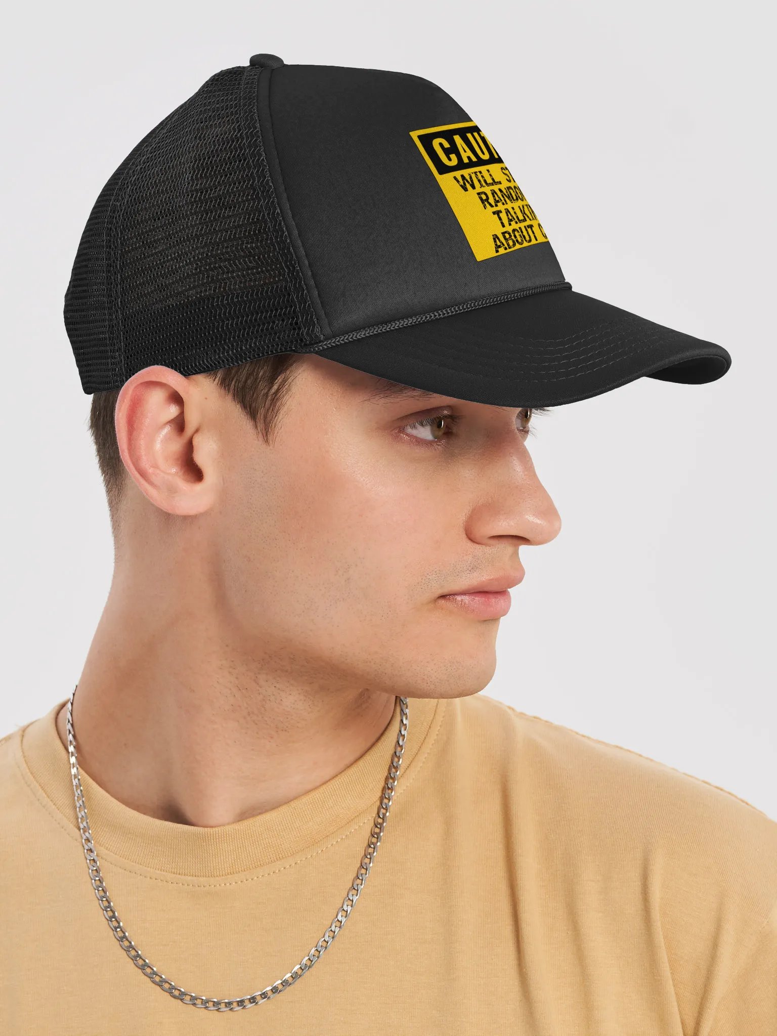 Will Start Talking About Cars Hat CAUTION product image (11)