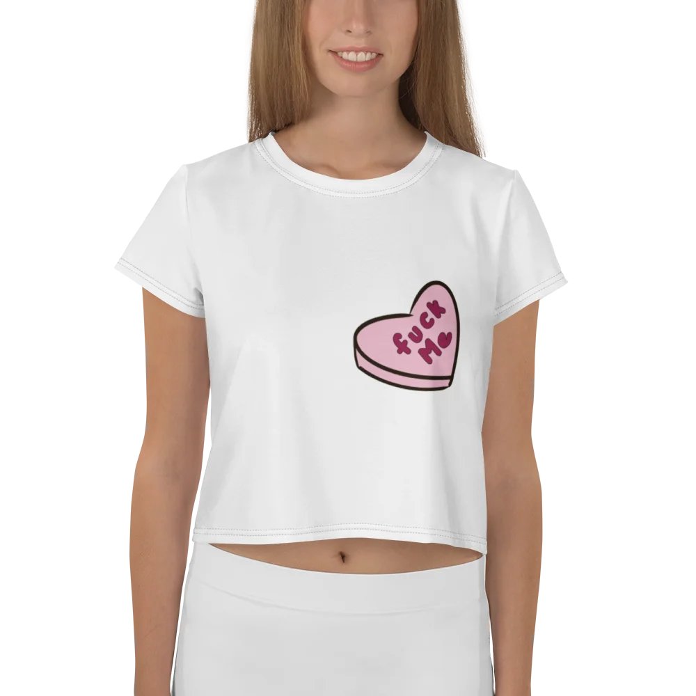 Pink Candy Heart Crop Top product image (1)