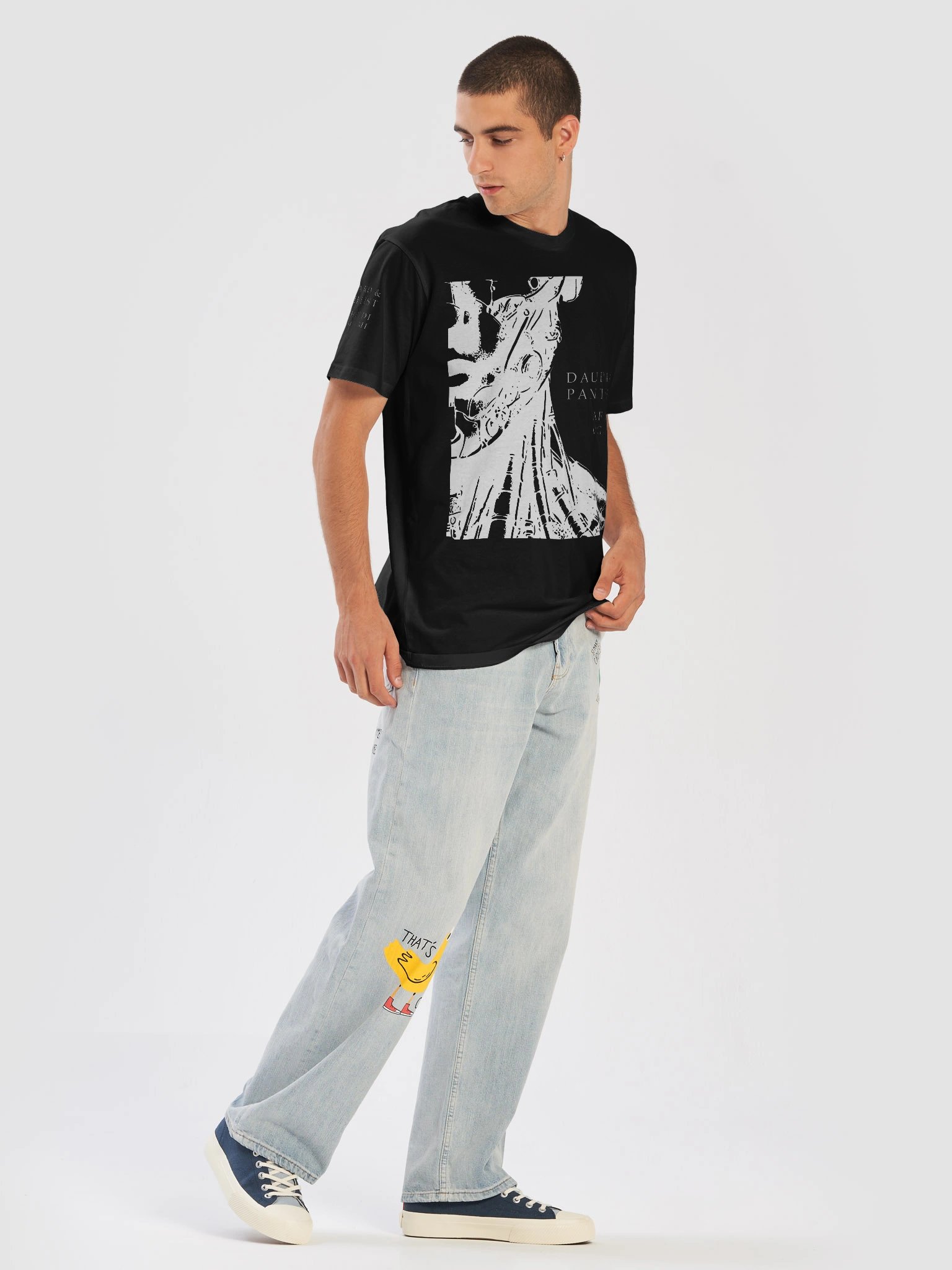 Dauðaró & Pantheïst — Af holdi og málmi Limited Edition T-shirt Regular Fit (Black) product image (5)