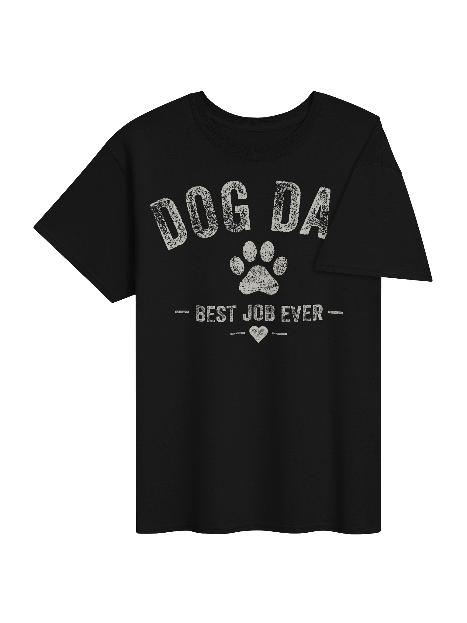 Dog Dad Best Job Ever Paw Print Graphic T-Shirt product image (24)