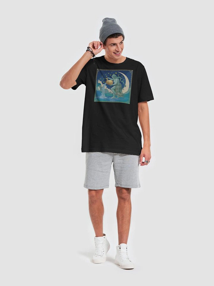 Aquarius Zodiac Unisex Supersoft T-Shirt with Celestial Design. product image (1)