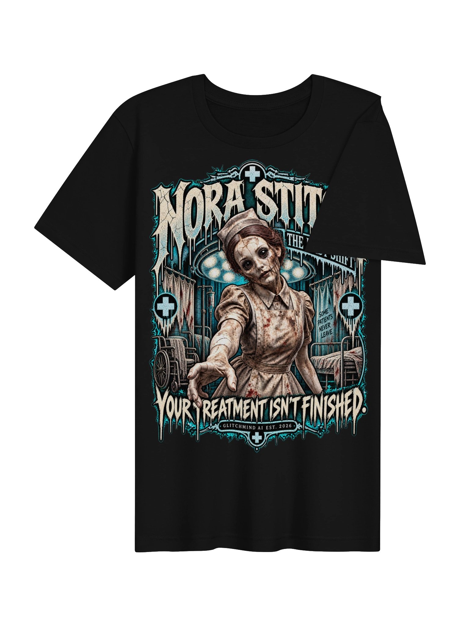 Nora Stitch “The Last Shift” Front Print T-Shirt product image (4)