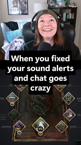 When you fix your sound alerts and chat goes crazy

#livestream #twitch #hogwartslegacy #gamergirl #alerts #soundalerts #goofy