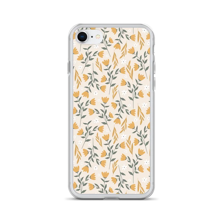 Golden Wildflower Meadow Aesthetic Clear iPhone Case product image (28)