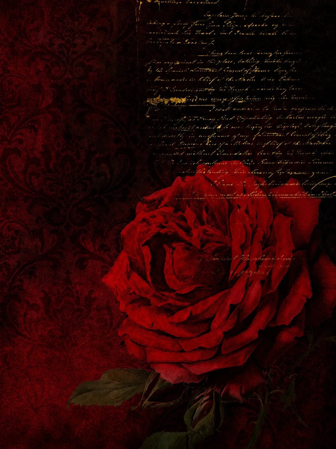 Crimson Reverie Digital Phone Wallpaper product image (3)