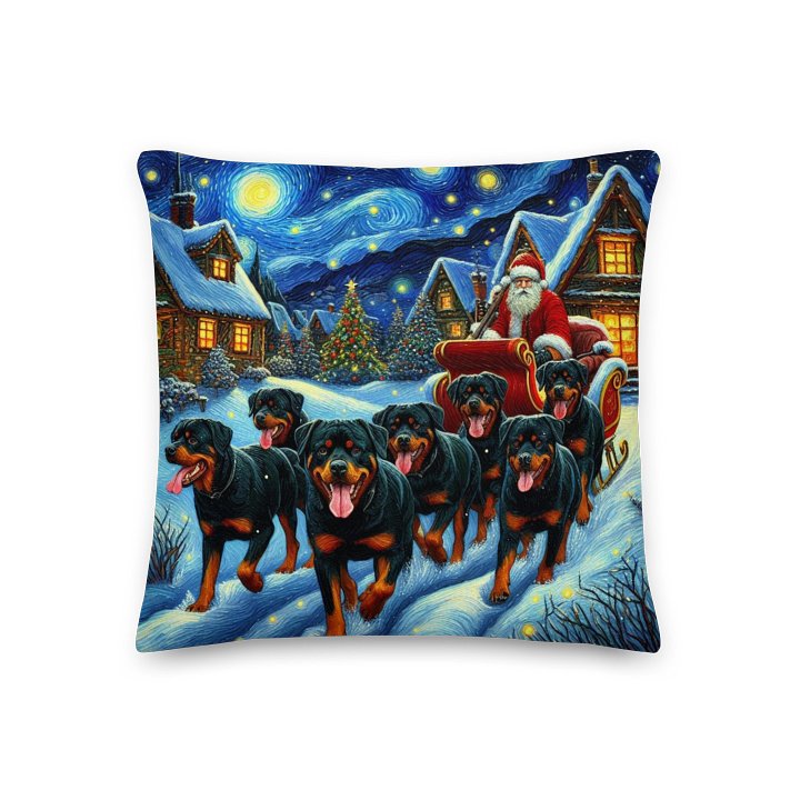 Rottweilers Starry Christmas Night - All Over Print Pillow product image (1)