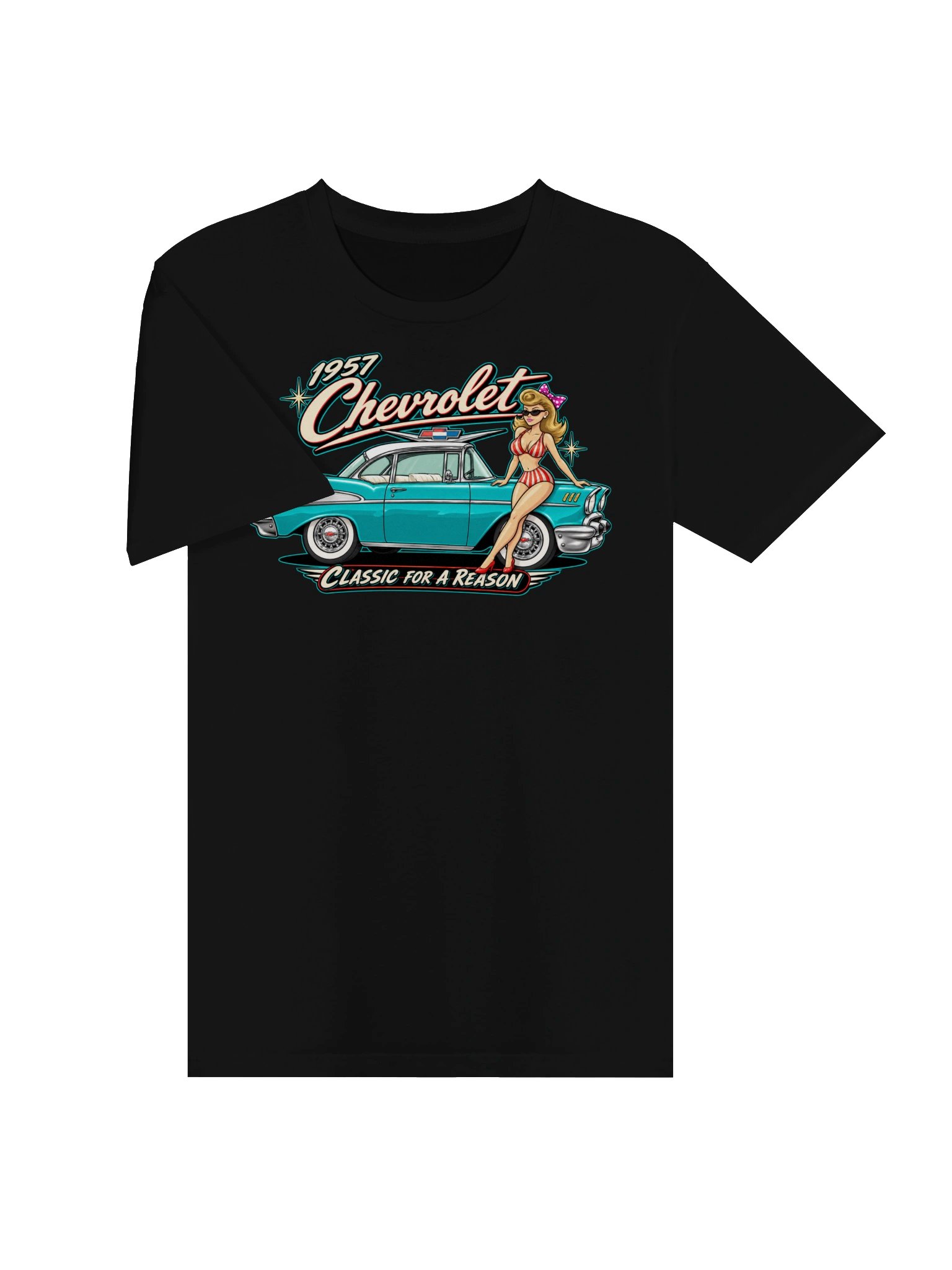 1957 Chevrolet Classic Pin-Up T-Shirt product image (15)
