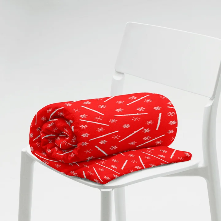 Scattered Flutes and Snowflakes Throw Blanket - Flute product image (2)