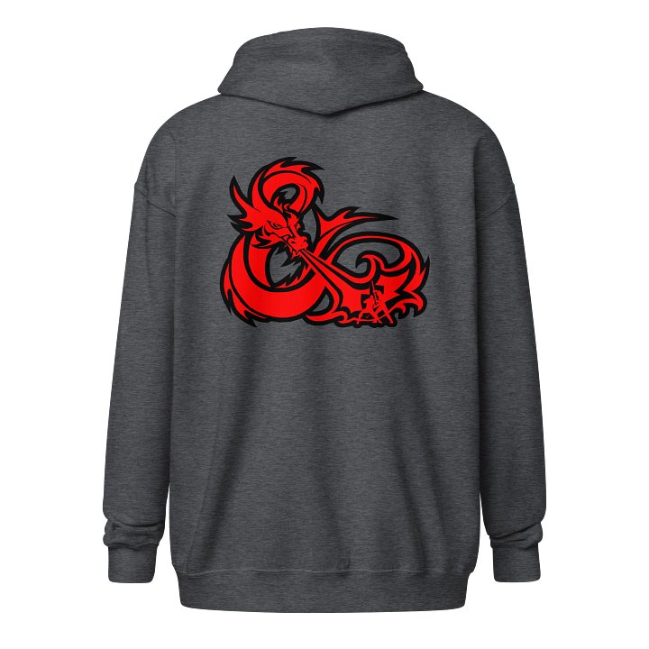 ELFSAR PLAYS ZIP HOODIE Red & Black Dragon on back product image (1)