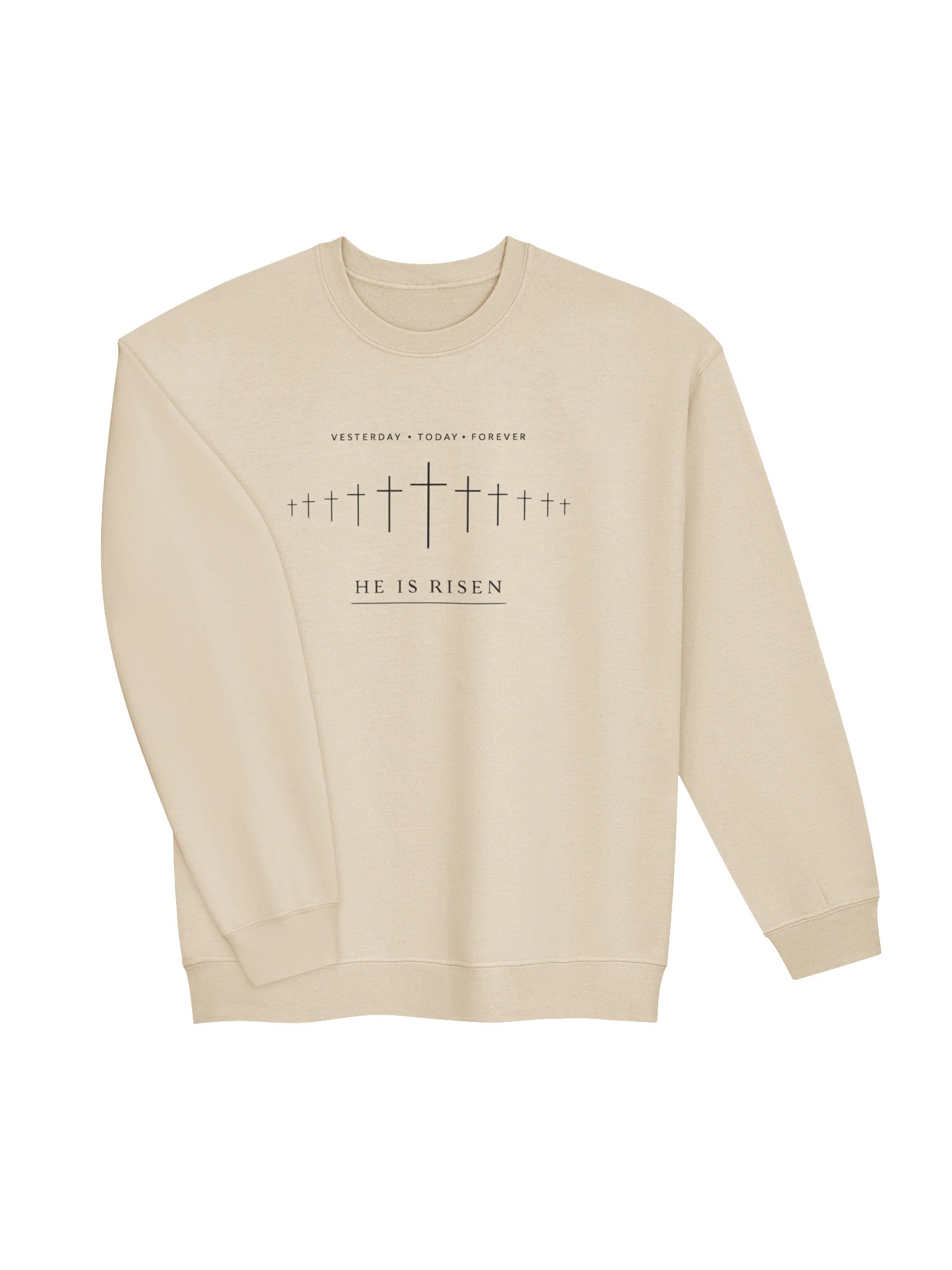 Yesterday • Today • Forever Christian Crosses Minimalist Faith Sweatshirt | Hebrews 13:8 | Christian Apparel | Kingdom Life Co. product image (20)