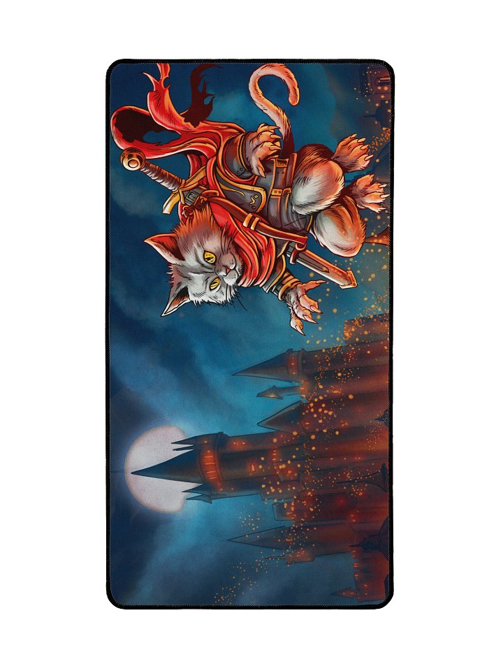 'Big Cat' Hand Drawn Playmat by DarkSideTokens! product image (2)