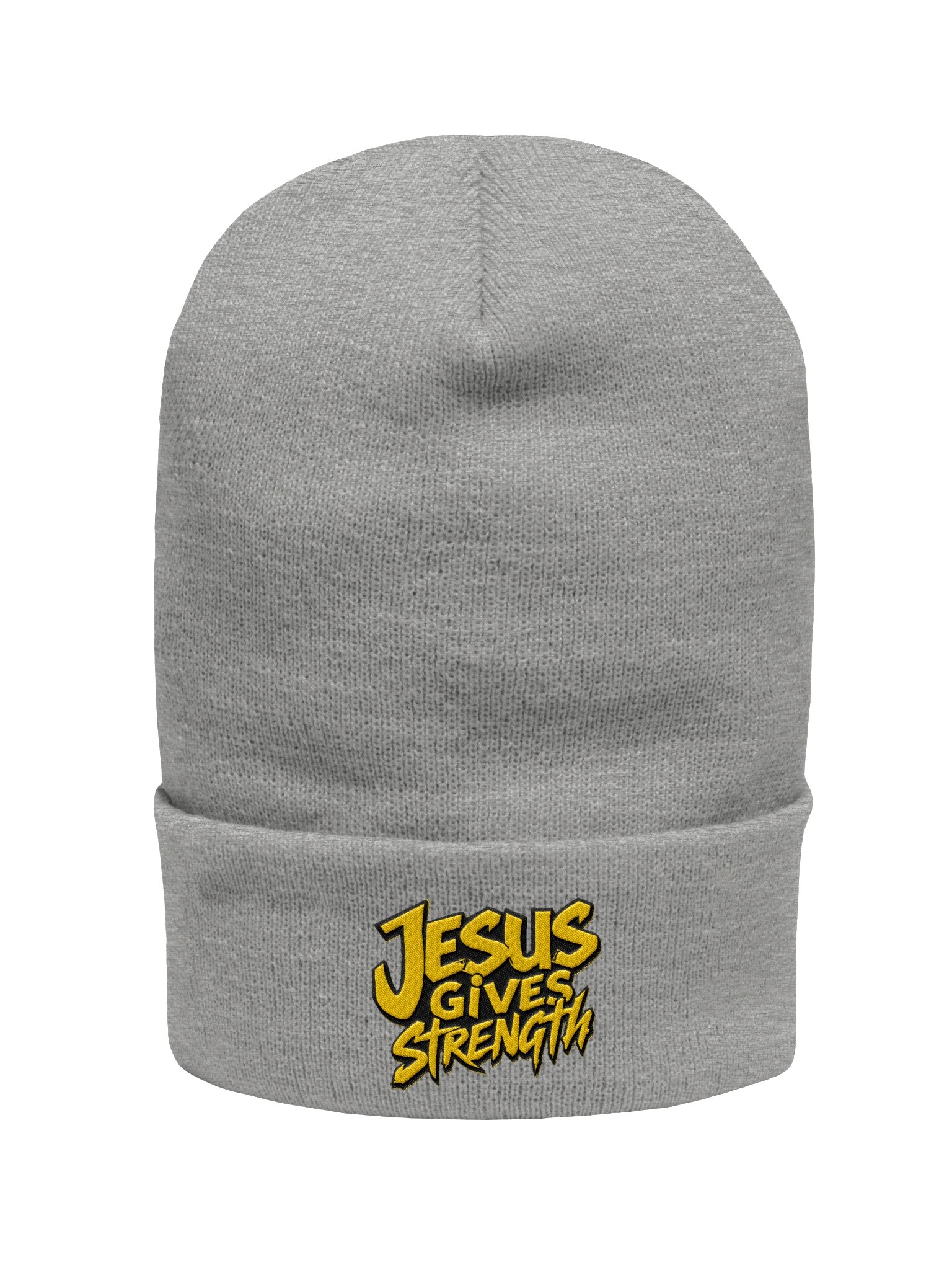 Jesus Gives Strength Embroidered Beanie product image (1)