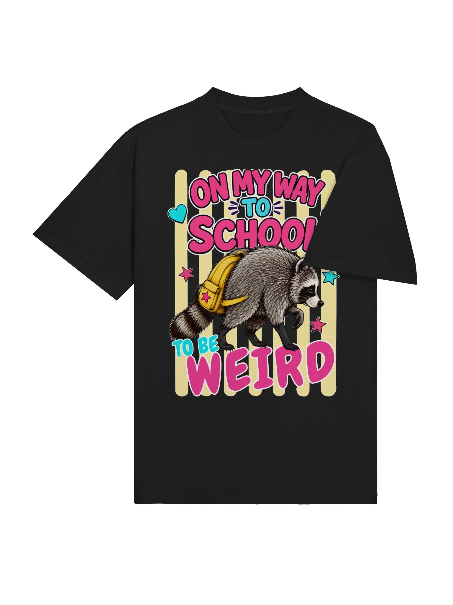 Jimothy Back to School On My Way to Be Weird funny Raccoon t-shirt product image (17)