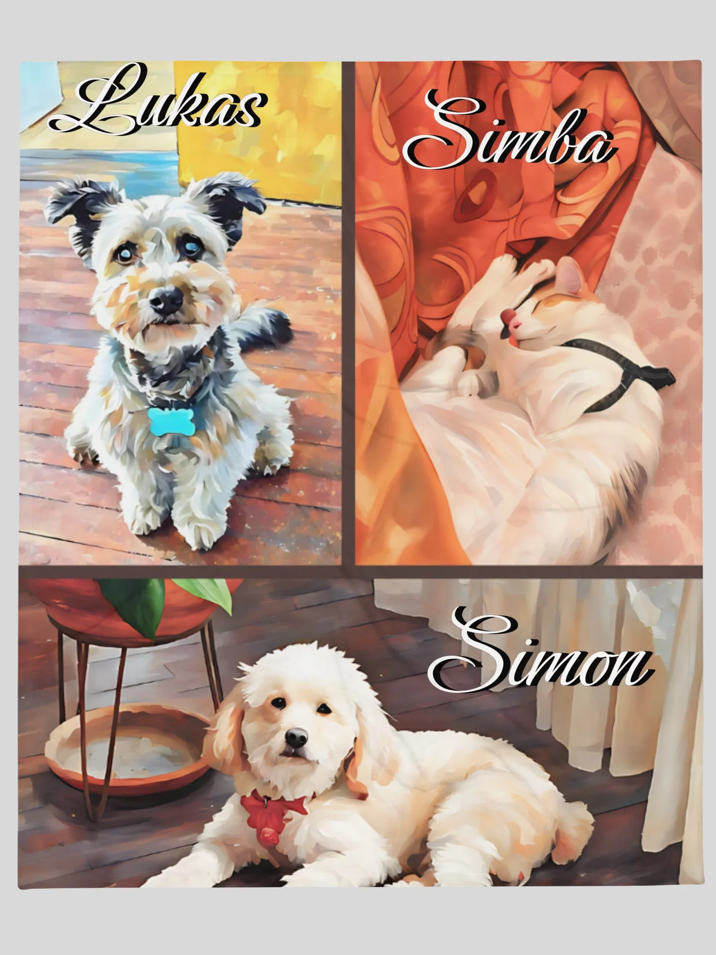YOUR BEST FRIENDS! / THROW BLANKET WITH PERSONALIZED NAME product image (1)