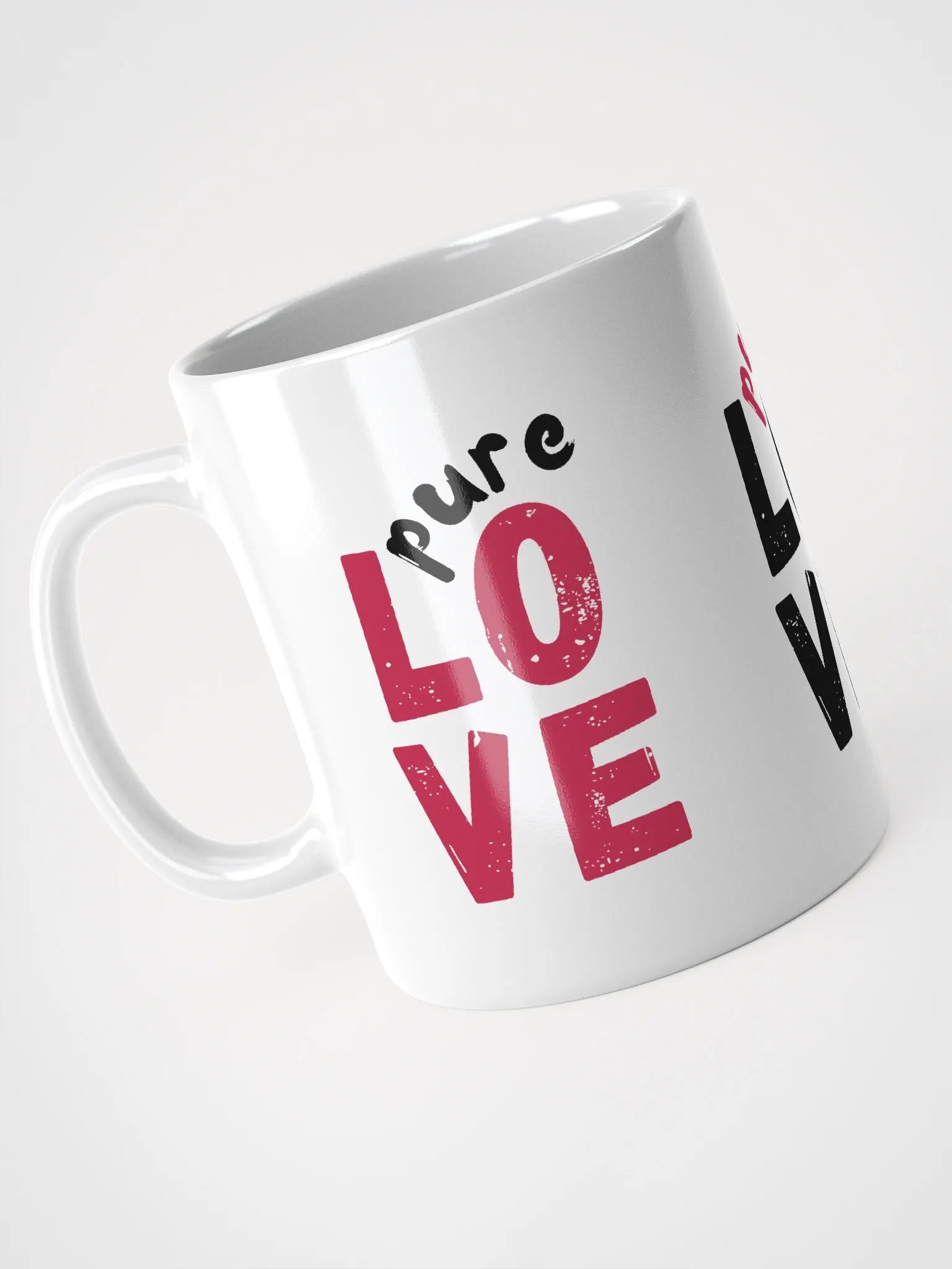 Pure LOVE dual Color Black-Magenta white Mug product image (3)