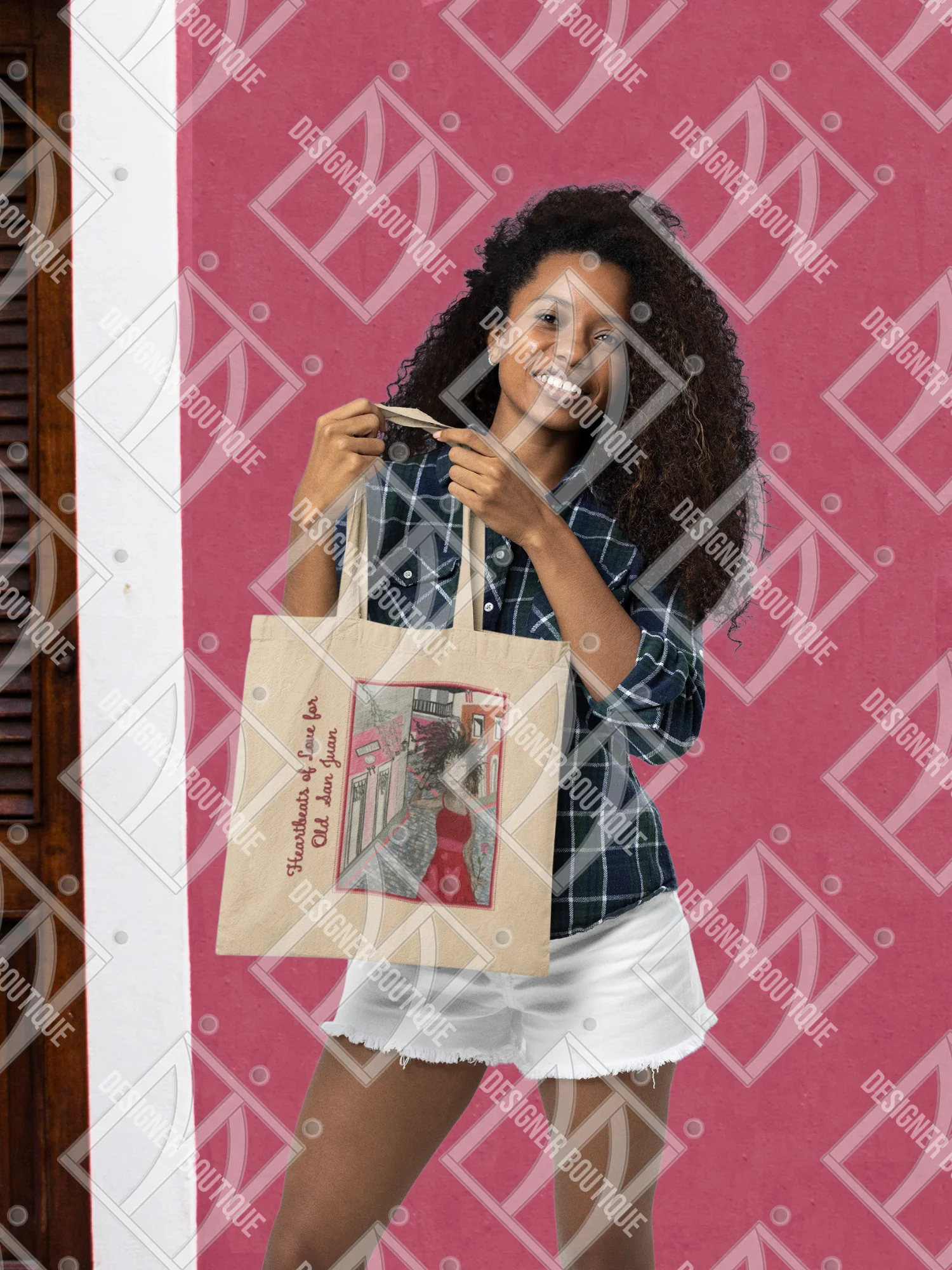 NN Designer Boutique x Camila Arraiza: Tote Bag (Afro-Boricua) – Heartbeats of Love for Old San Juan product image (3)