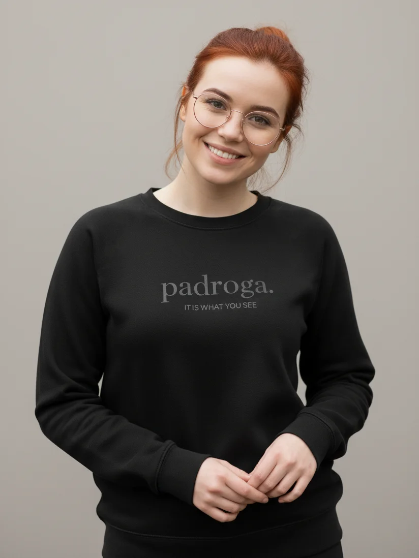 padroga. essentials black embroidered logo product image (4)