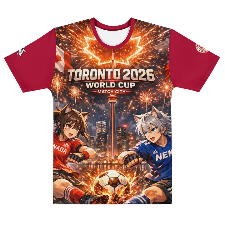 ⚽ Neko Wear World Cup Clash Anime Shirt — Toronto 2026 Limited Drop 🇨🇦 product image (1)