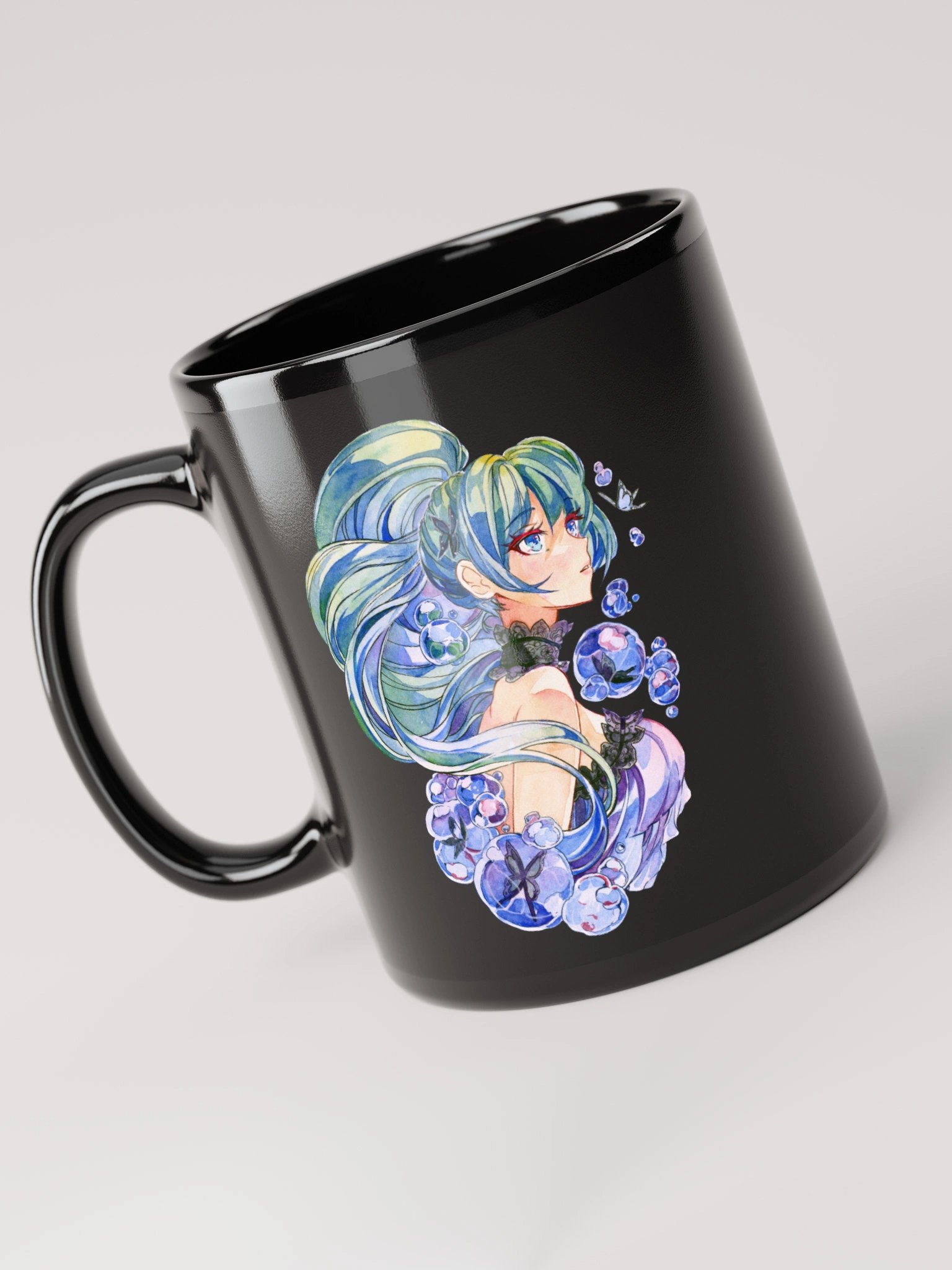 Bubble up from Dream Black Glossy Mug product image (3)