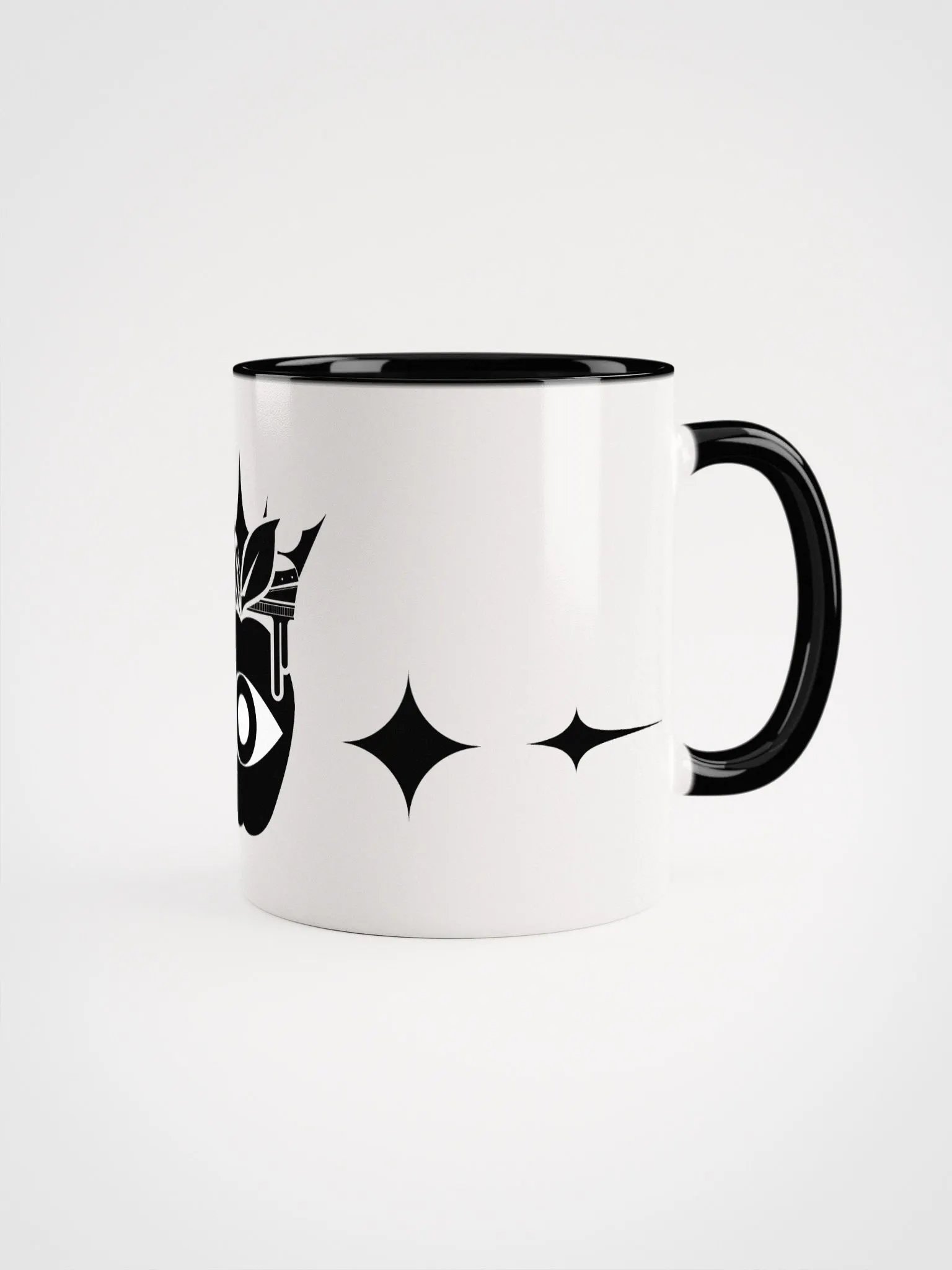 Crowned Apple (Black) ✦ Ceramic Mug with Color Inside product image (4)
