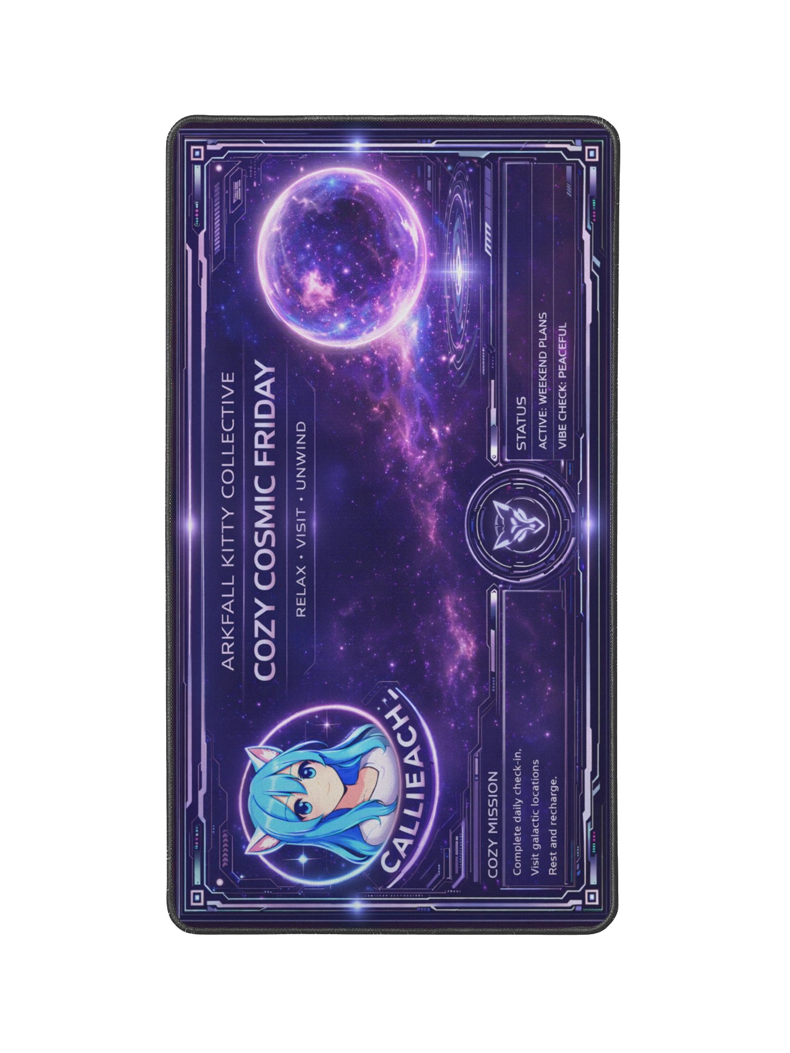 • AKC // Command Desk Mat | Cozy Cosmic Friday (12" × 22") product image (2)