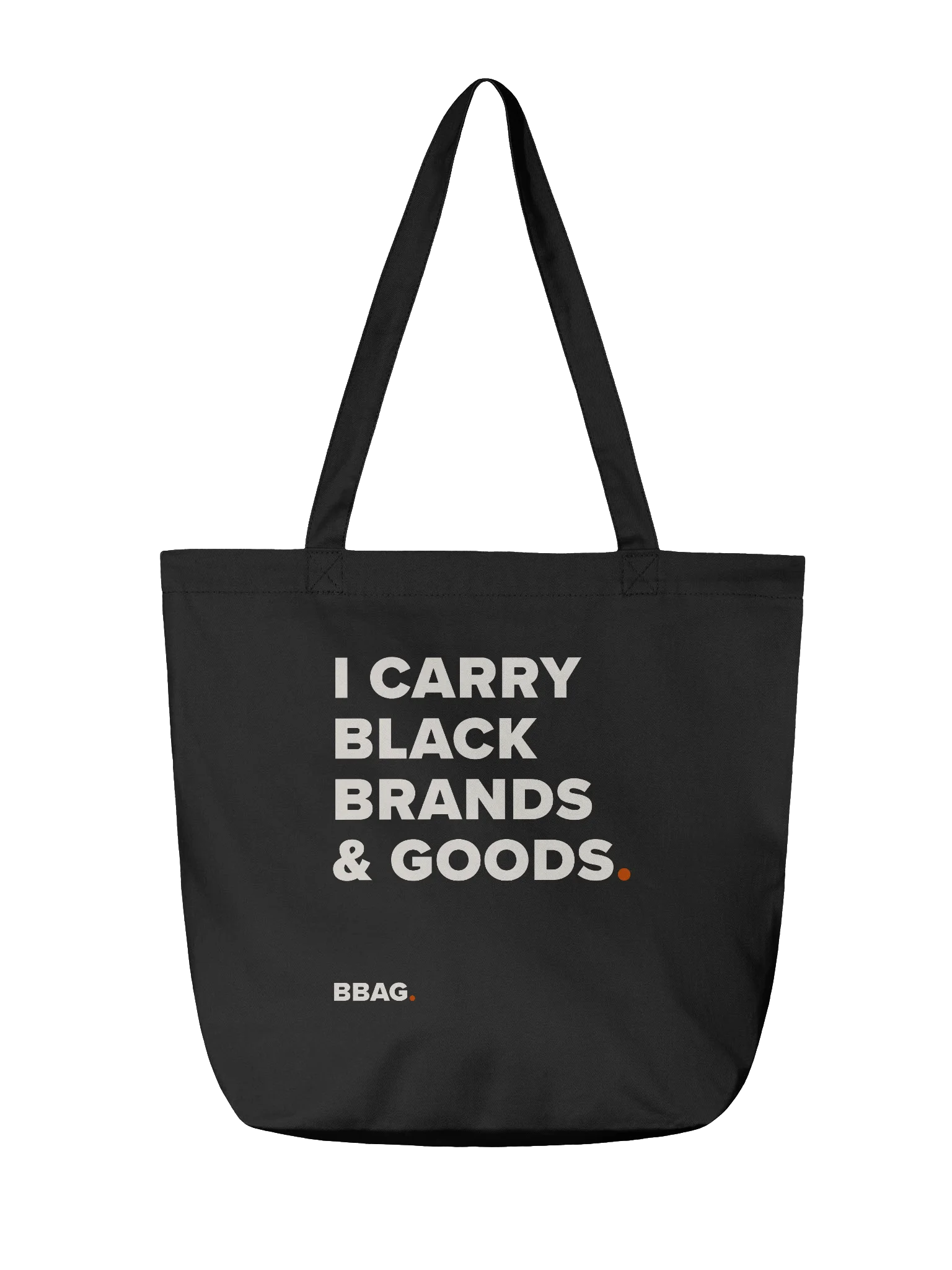 CARRY THE BBAG. Black Canvas Tote product image (2)