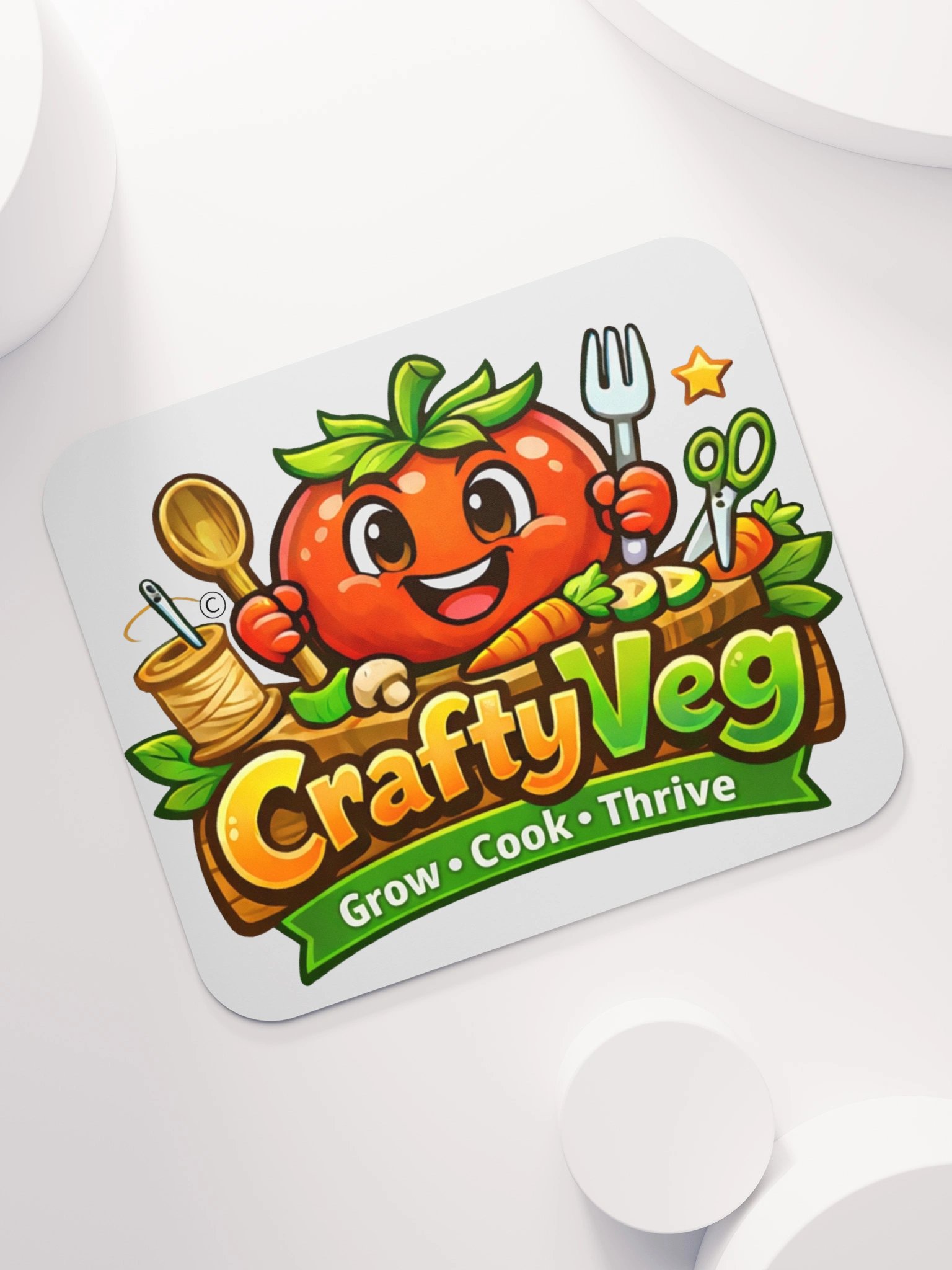 CraftyVeg Classic Logo Mouse Pad product image (7)