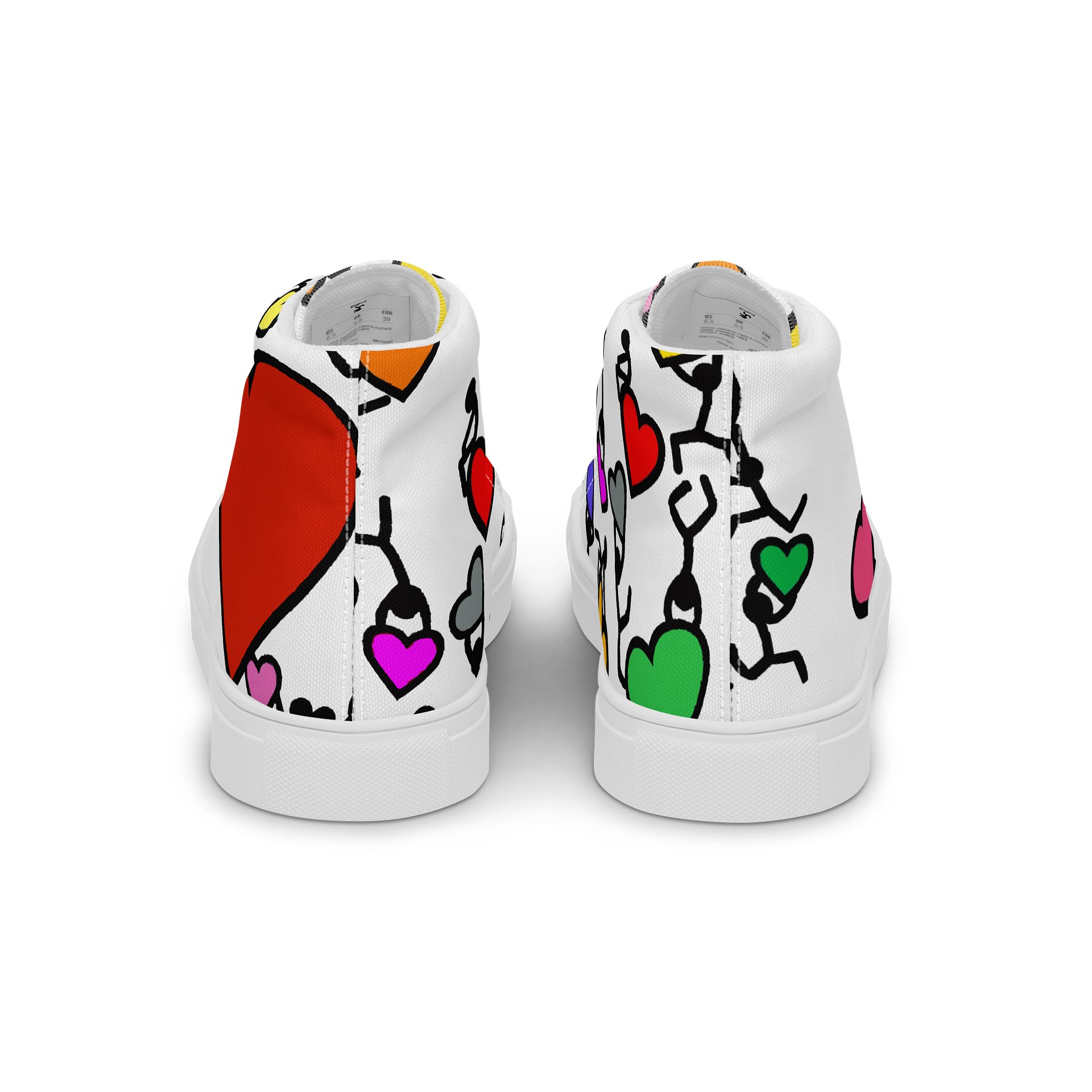 Love in Colour // Woman's Canvas Art High Tops product image (4)