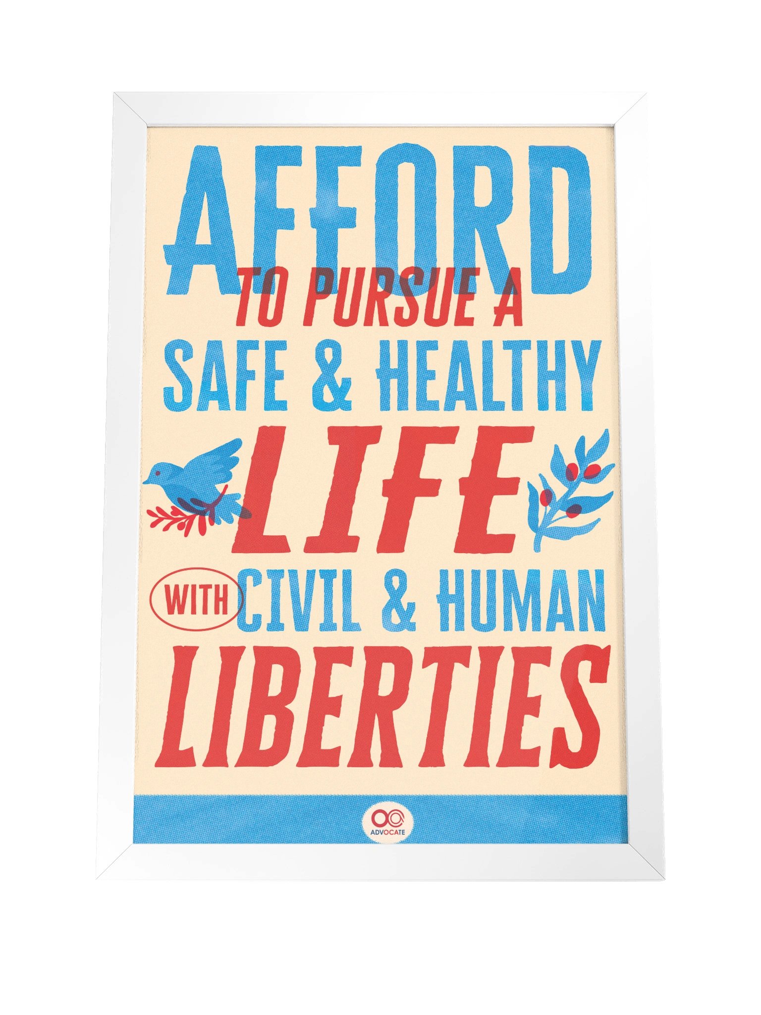 Framed Affordability Poster (Blue Version) product image (4)
