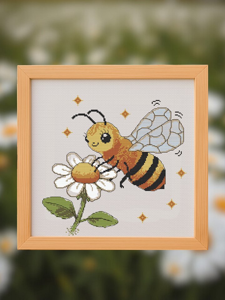Bee my Daisy Cross Stitch Pattern product image (1)