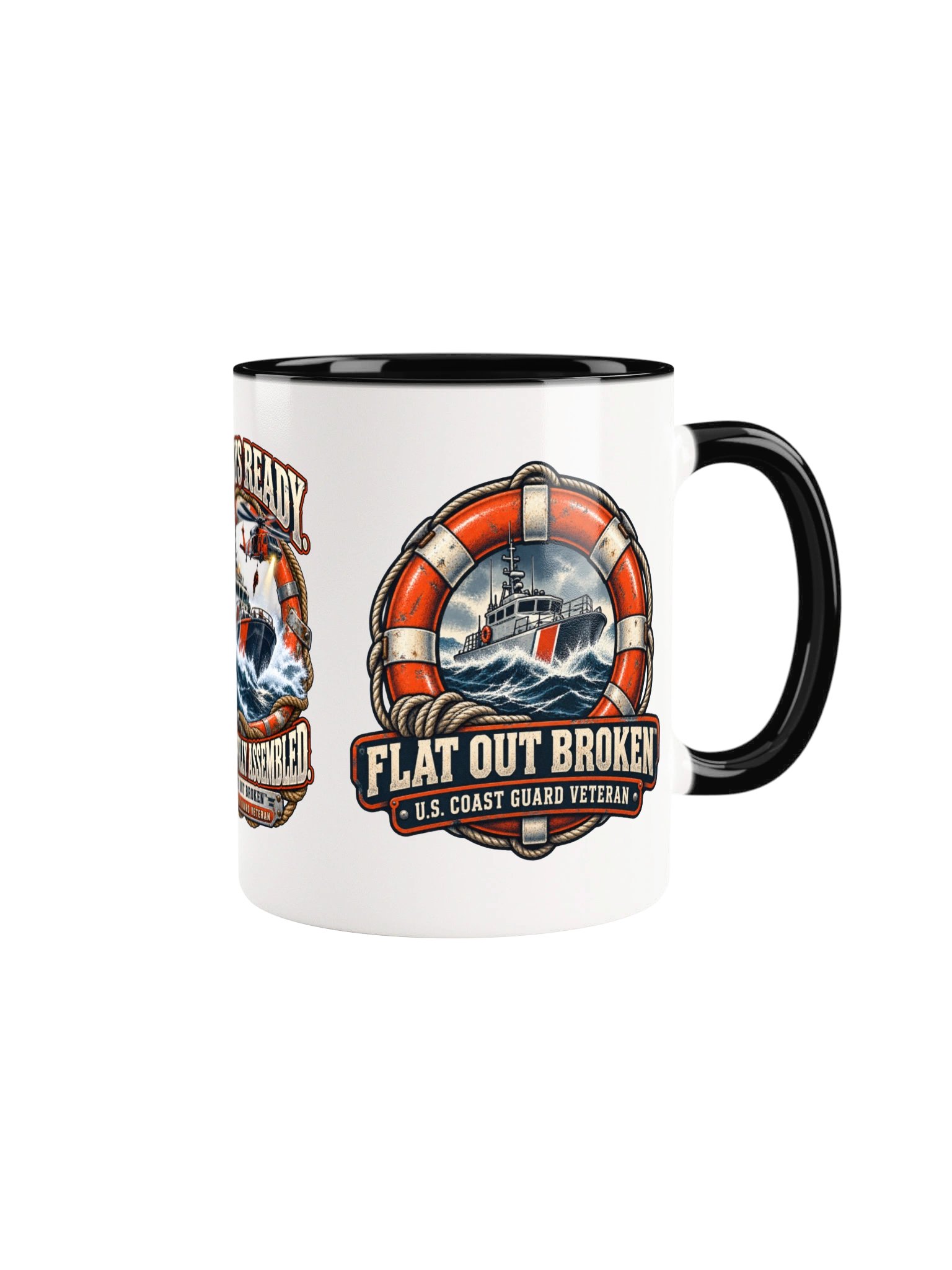 Coast Guard Veteran Coffee Mug — Always Ready, Barely Fully Assembled | Flat Out Broken™ product image (3)
