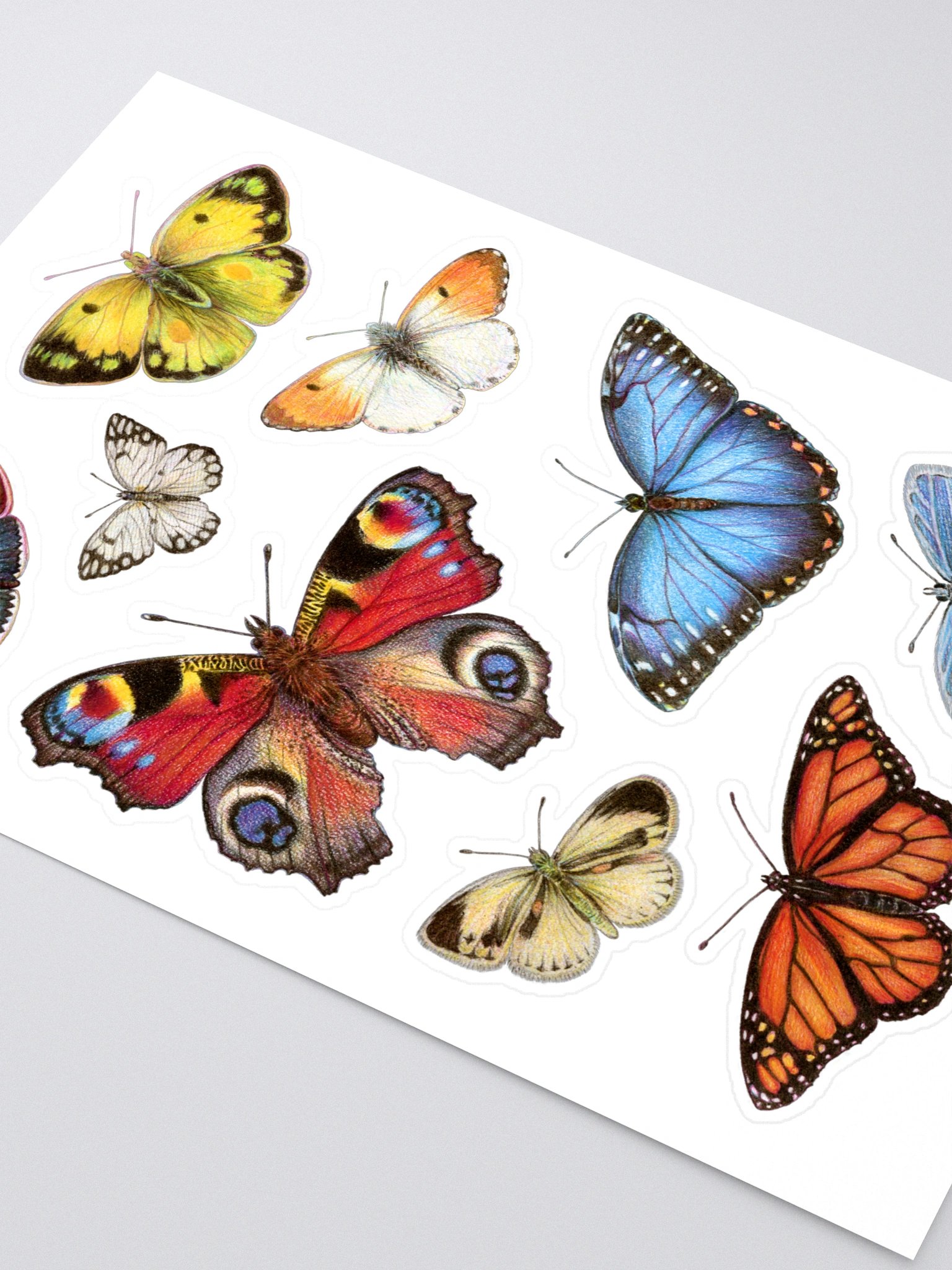 Butterflies illustration sticker sheet product image (2)