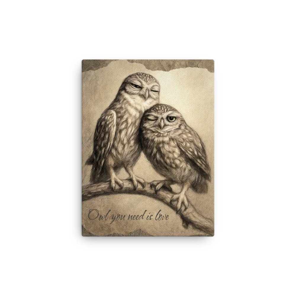 Owl You Need is Love on Canvas product image (1)
