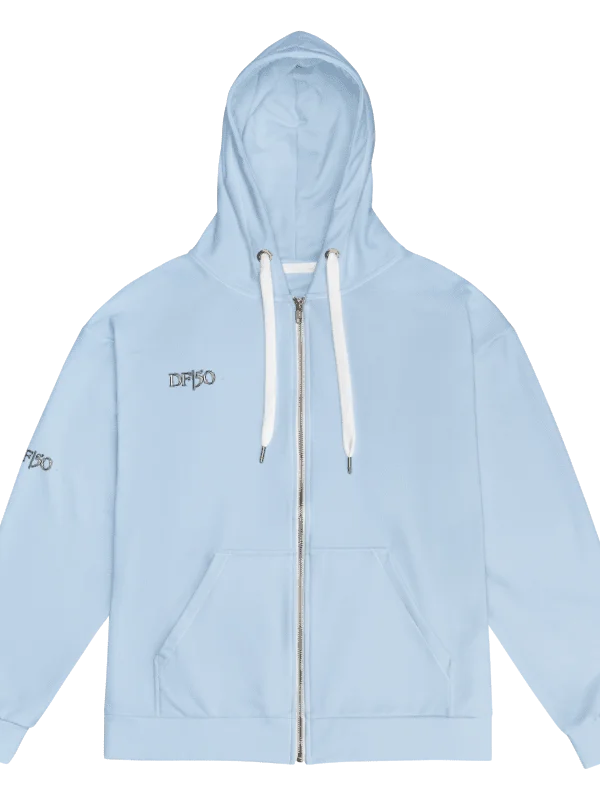 DF50 YOU ARE TIMELESS Powder Rain Cloud ZIP HOODIE MADE WITH RECYCLED POLYESTER UNISEX product image (6)