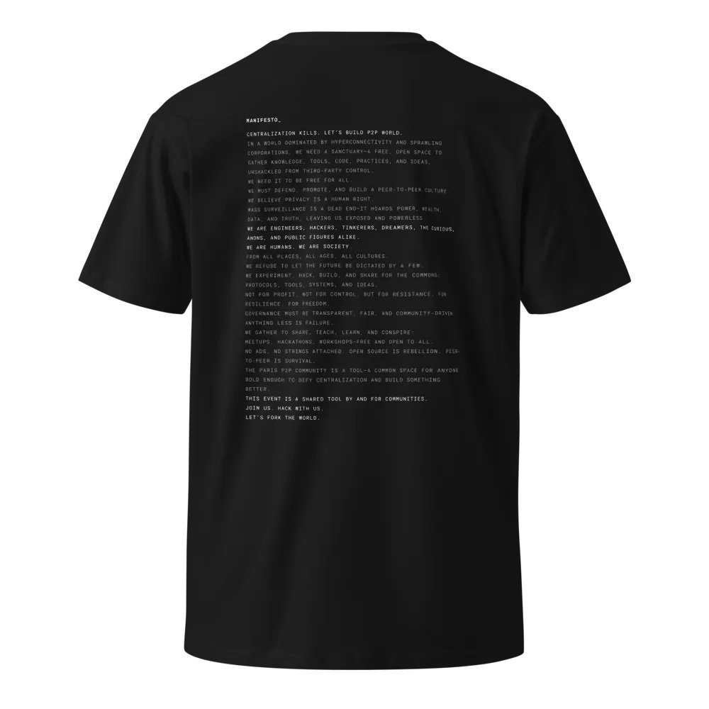Paris P2P Festival - Manifesto T-shirt product image (4)