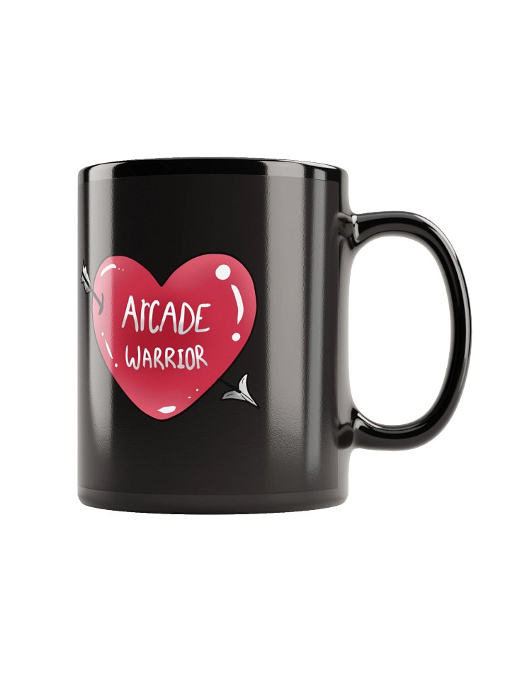 Arcade Warrior Valentine's Heart Black Mug product image (2)