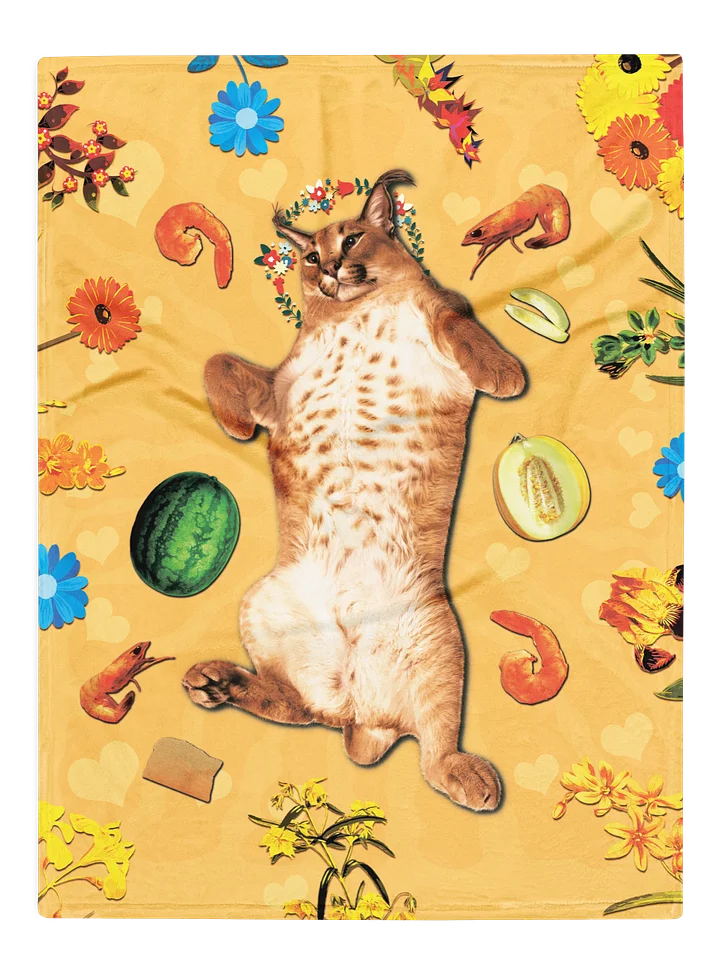 Big Floppa "Floral Harvest" Caracal Blankie product image (1)