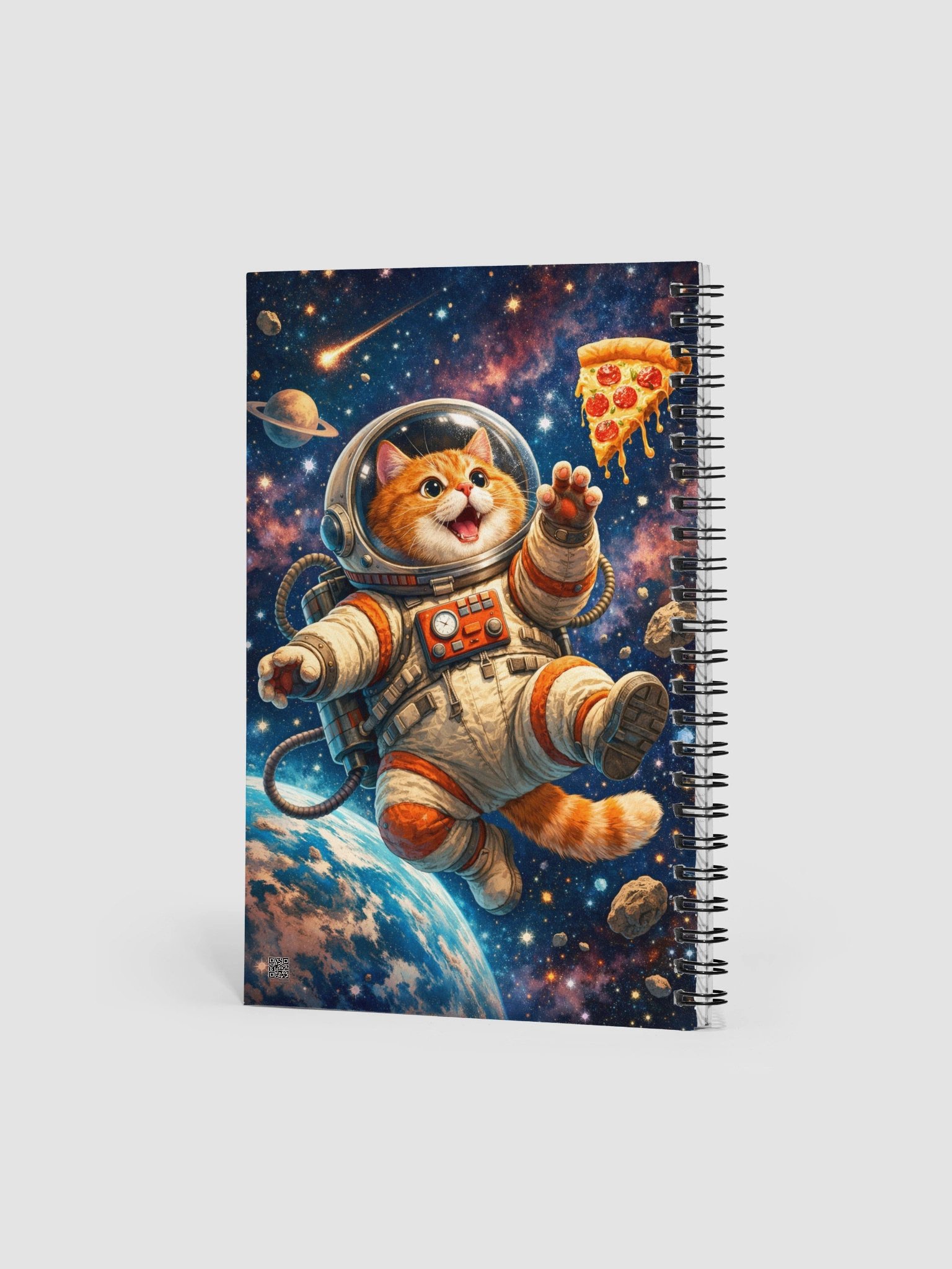 Space Cat Astronaut Spiral Notebook product image (2)