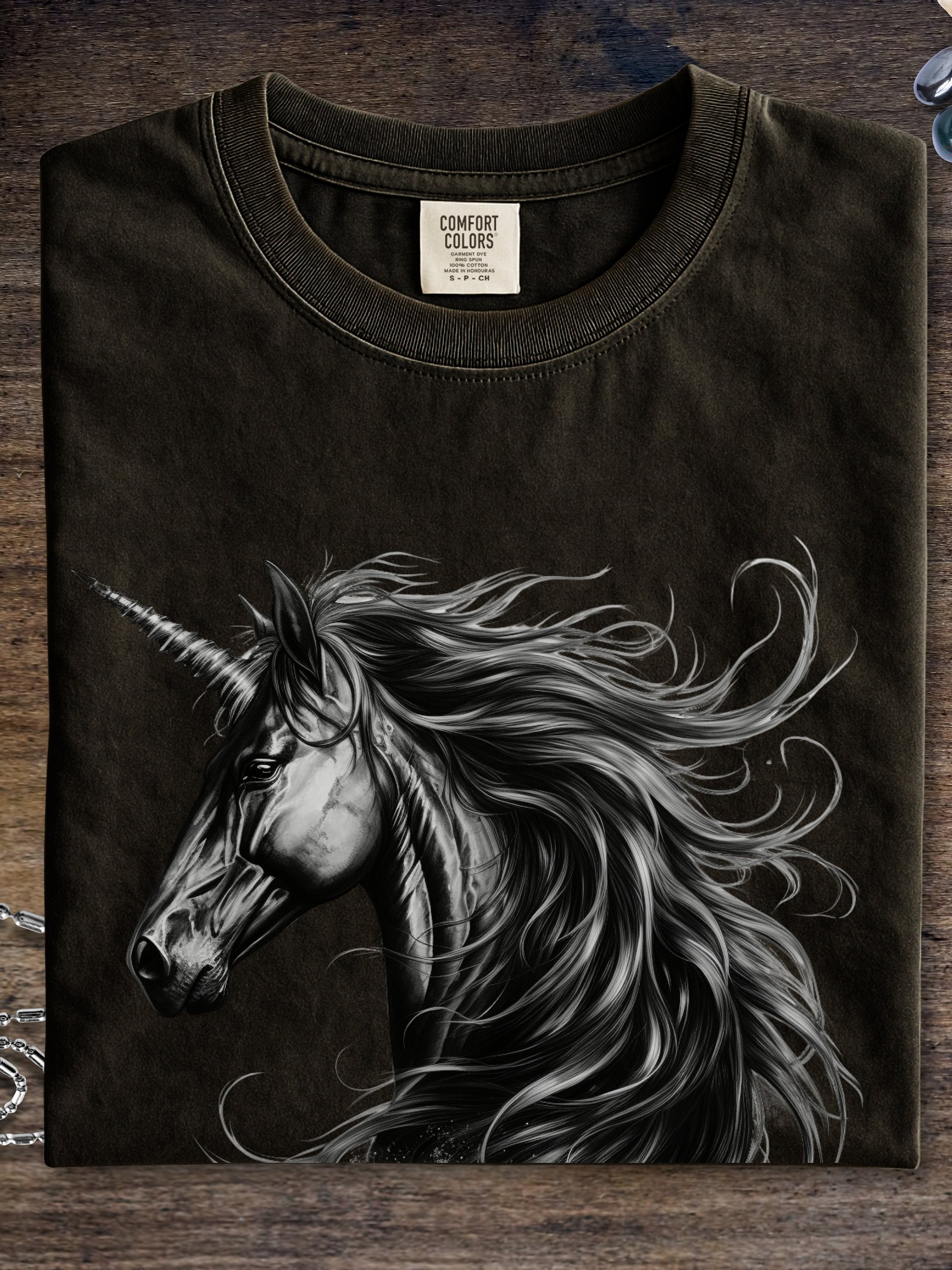Mystic Black Unicorn T-Shirt product image (2)