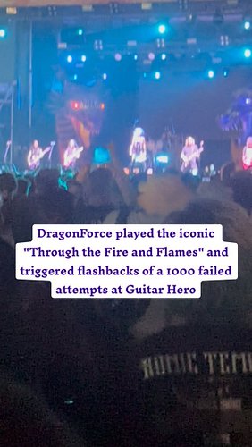 I wonder how many people in this crowd that happened to. #dragonforce #guitarhero #sonictemple