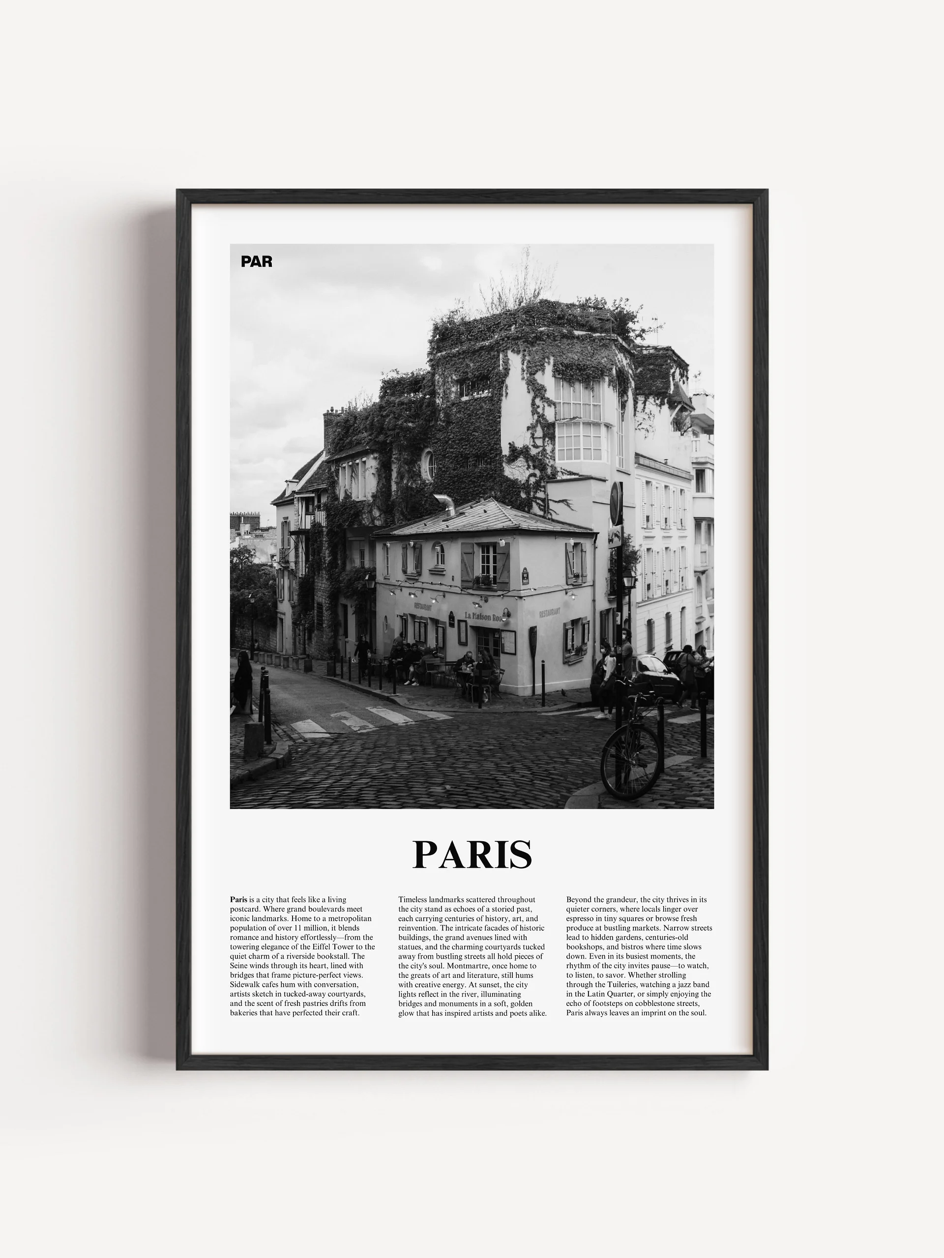 Paris 05 Newspaper Poster | Framed product image (1)