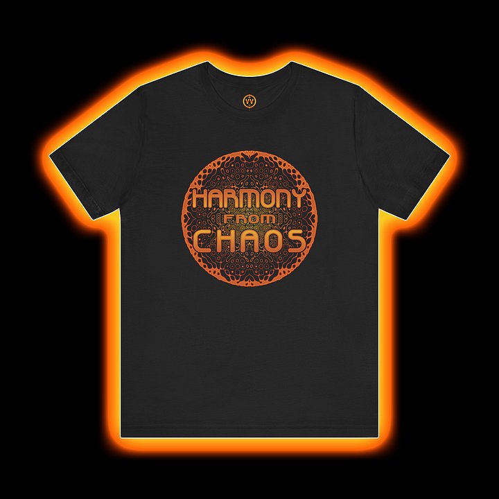 Modular Synth Musician T-Shirt - Harmony From Chaos (Cymatics Sound Designer)  product image (1)