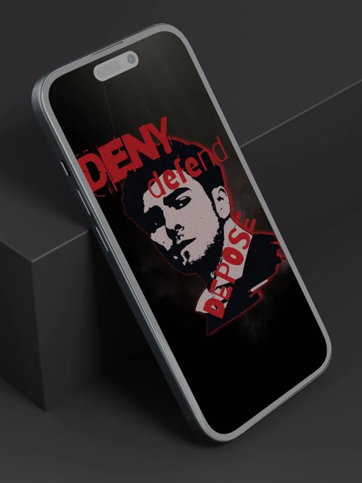 Luigi Mangione Deny Defend Depose Mobile Wallpaper Black product image (1)