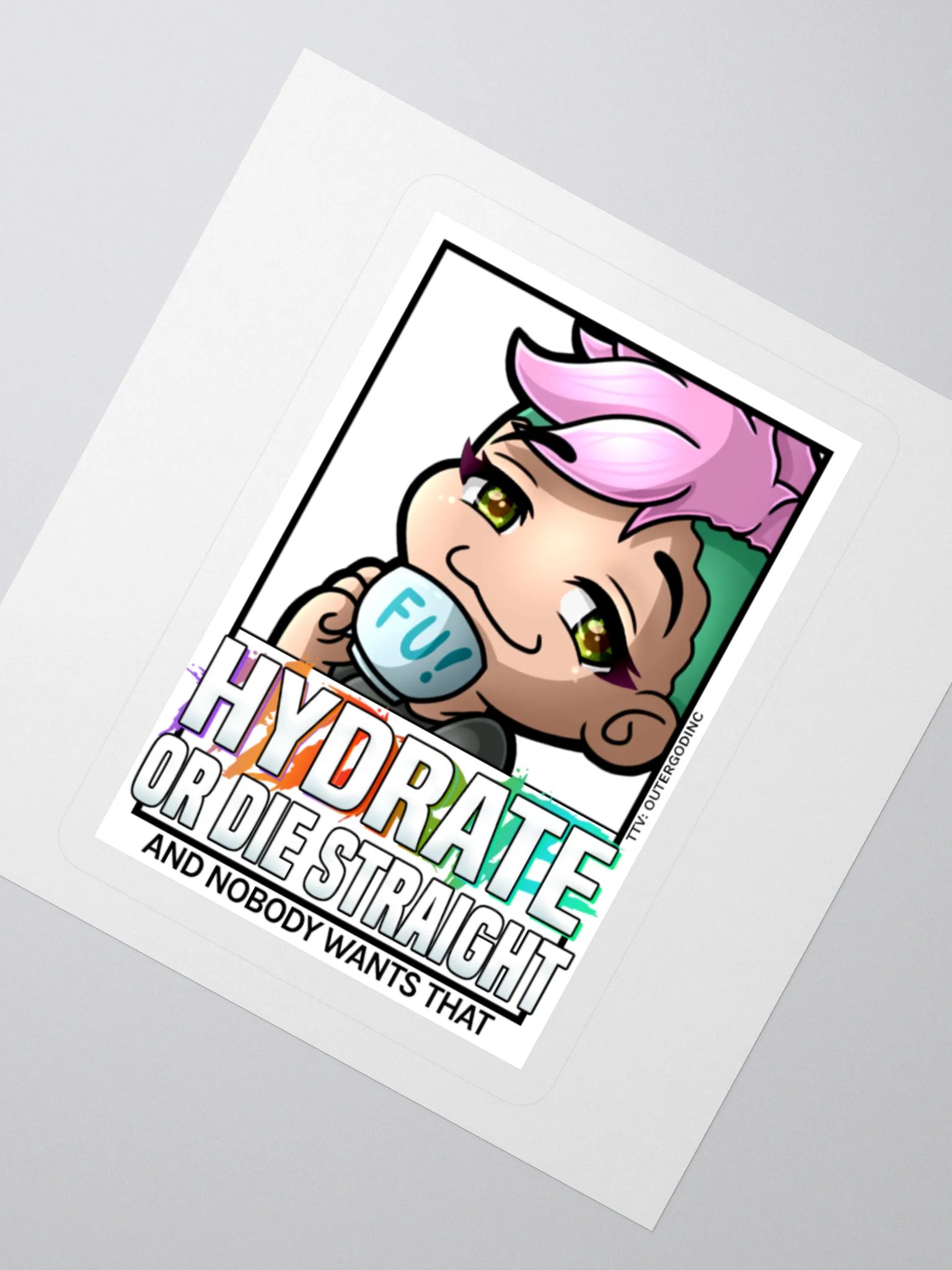 Sticker: Hydrate or Die Straight product image (3)