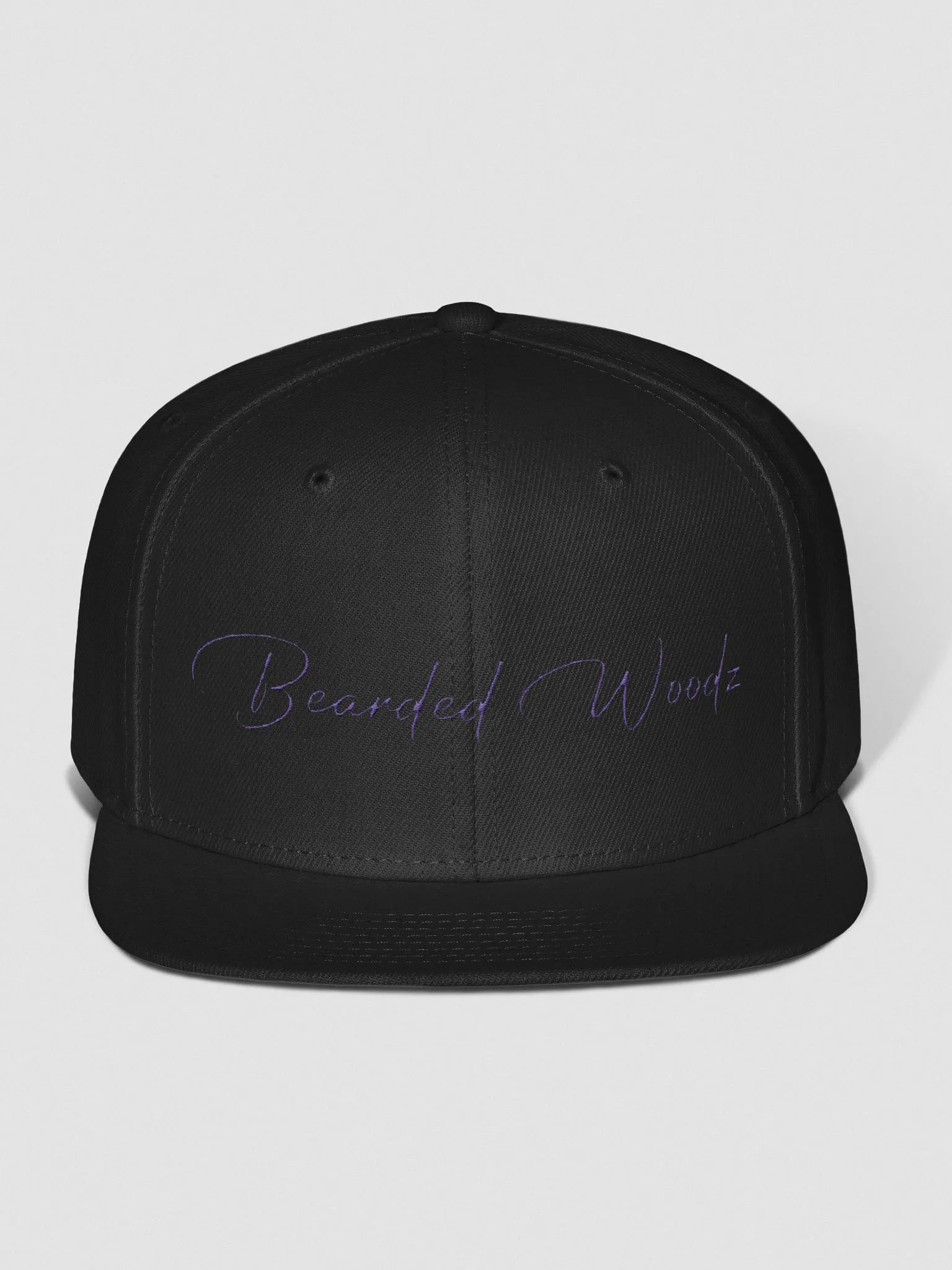 Bearded Woodz Signature Snapback Cap (Purple Embroidery) product image (1)