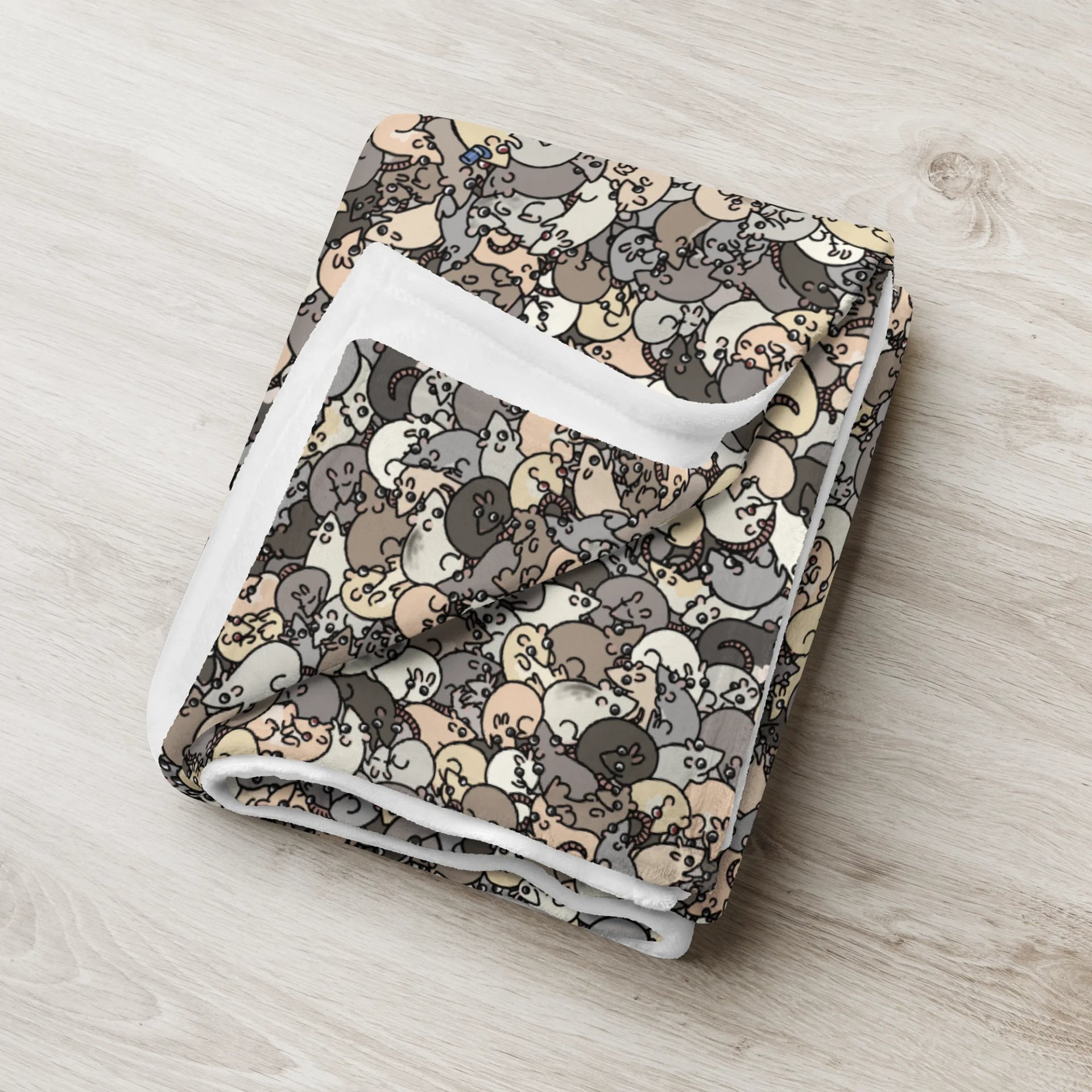Rat Blanket | Cute Rat Pattern product image (2)