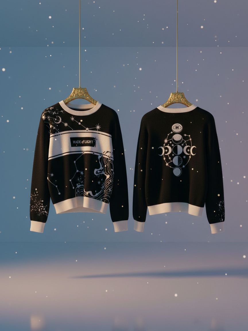 Knitted Crewneck Sweater – Classic Fit | Made of Light Celestial Edition product image (3)